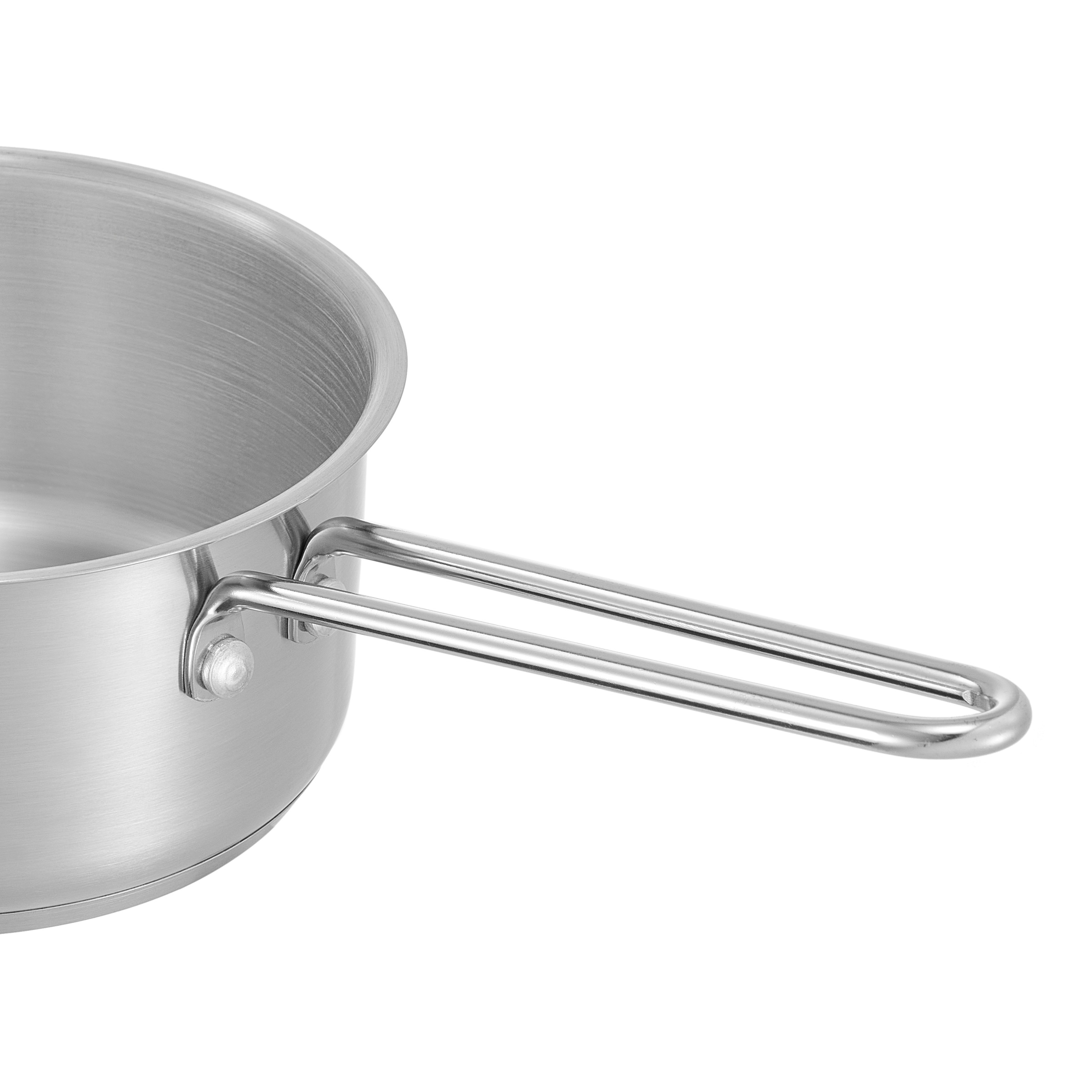 RESTO Kitchenware Topf-Set »GINAN im Geschenkkarton, spülmaschinengeeignet« Set, 1x Soßentopf Ø 16 cm mit Deckel, je 2x Kochtopf Ø 20/24 cm mit Deckel, 6 tlg. Edelstahl 18/10