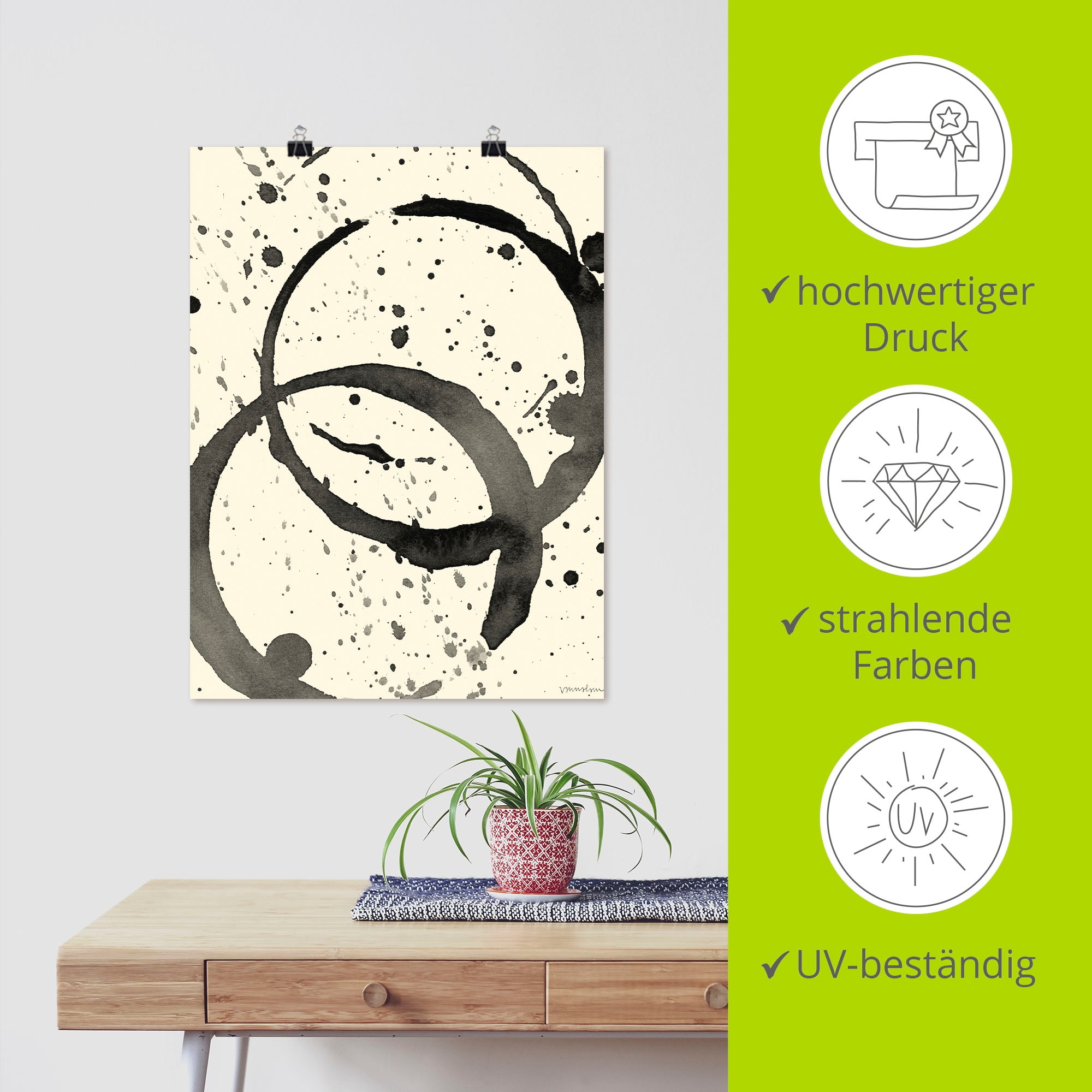 Artland Poster »Farbränder III« Muster 1 Stk. tlg. ohne Rahmen