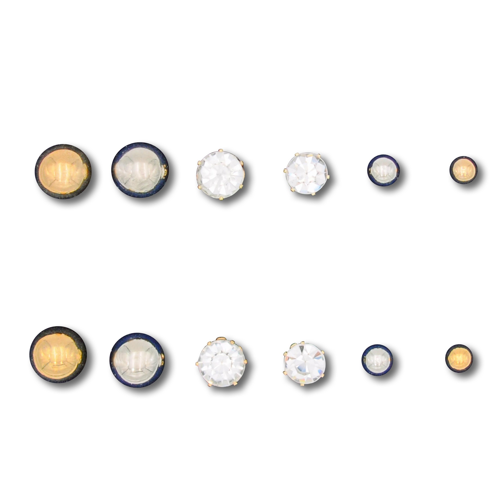 STEUER Paar Ohrstecker »Ohrstecker-Set 6 Paare« mehrfarbig + weiß