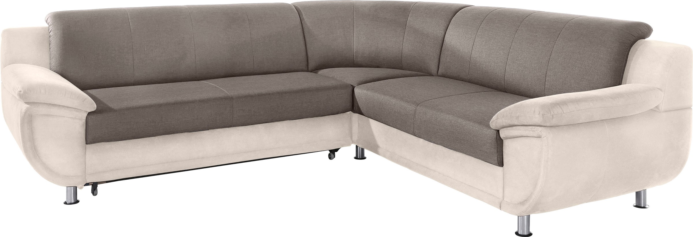 TRENDMANUFAKTUR Ecksofa »Rondo 3, zeitlos und modern, im Materialmix, L-Form«, wahlweise Federkern für hohen Sitzkomfort, wahlweise Bettfunktion