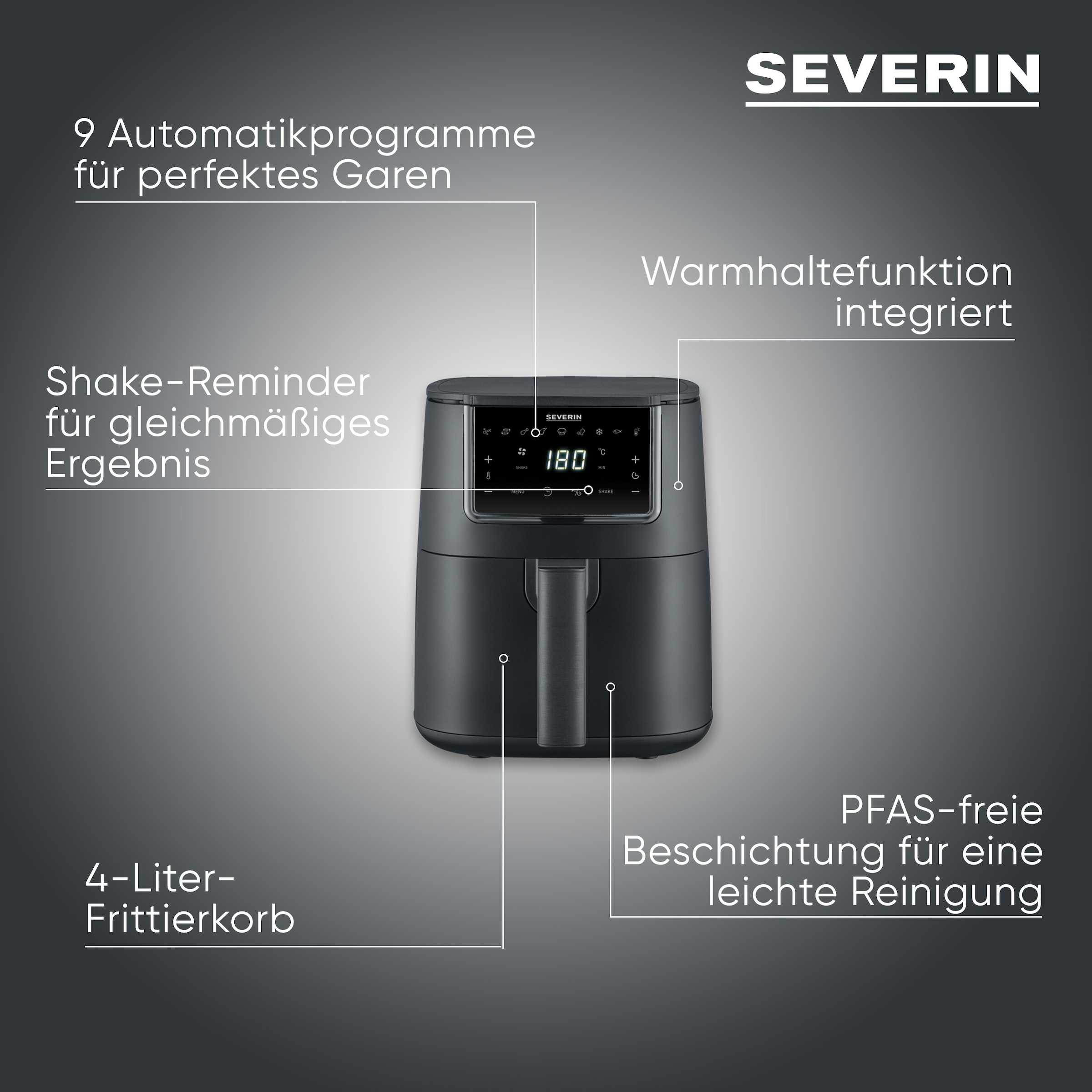 Severin Heißluftfritteuse »FR 2461  4 l "Single"« 1300 W