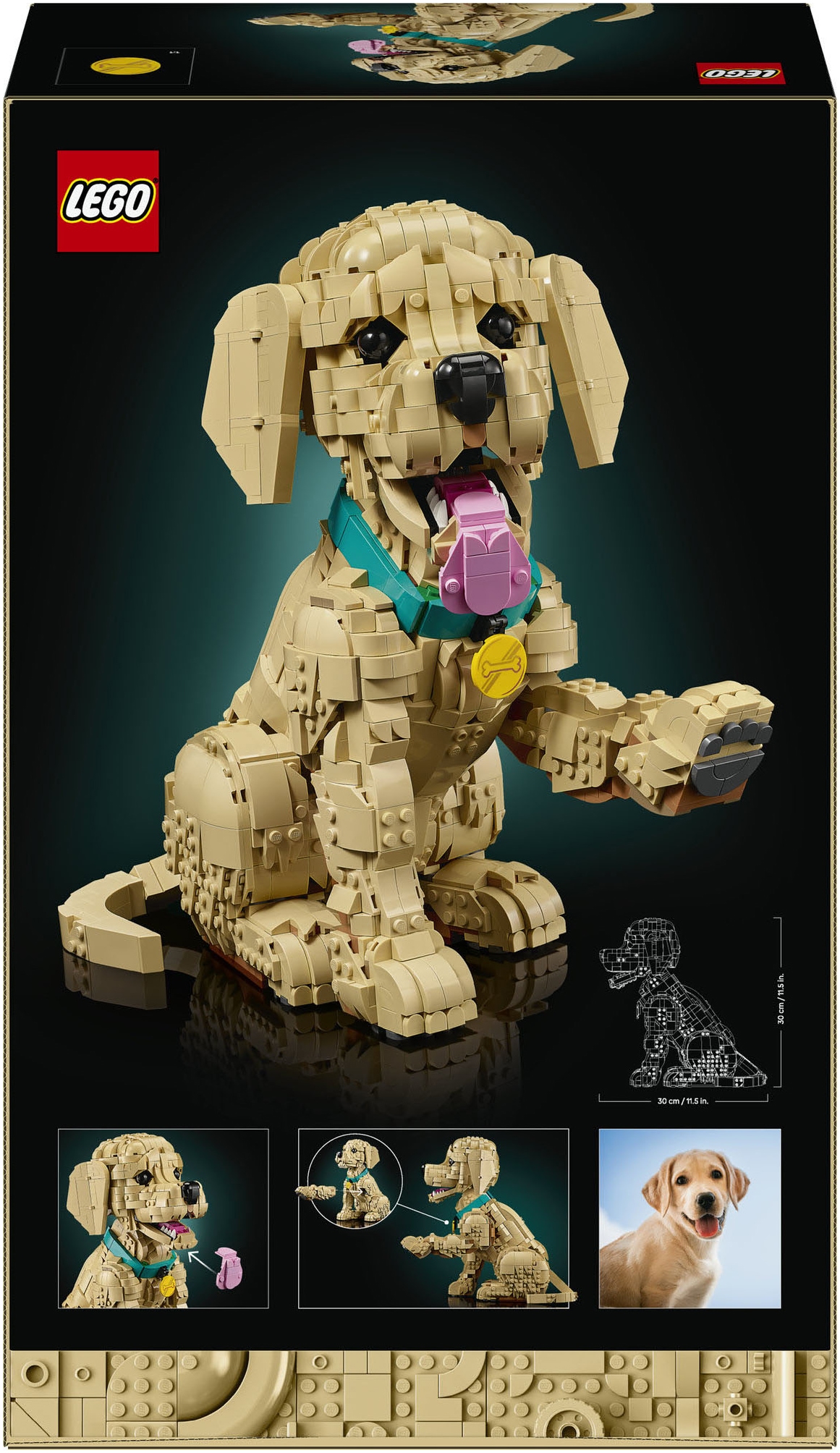 LEGO® Konstruktionsspielsteine »Golden Retriever Welpe (11384), LEGO Icons«