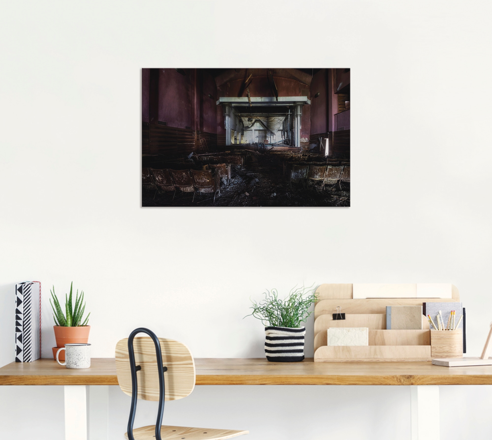 Artland Wandbild »Lost Place - Kino - verlassene Orte«, Gebäude, (1 St.), als Alubild, Outdoorbild, Leinwandbild, Poster in verschied. Größen