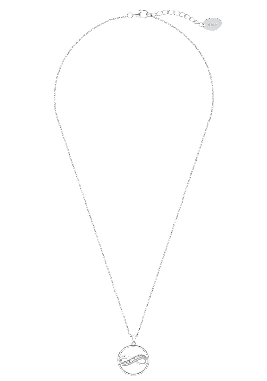 s.Oliver Kette mit Anhänger »Infinity/Unendichkeitsschleife, 2032827«, mit Zirkonia (synth.)