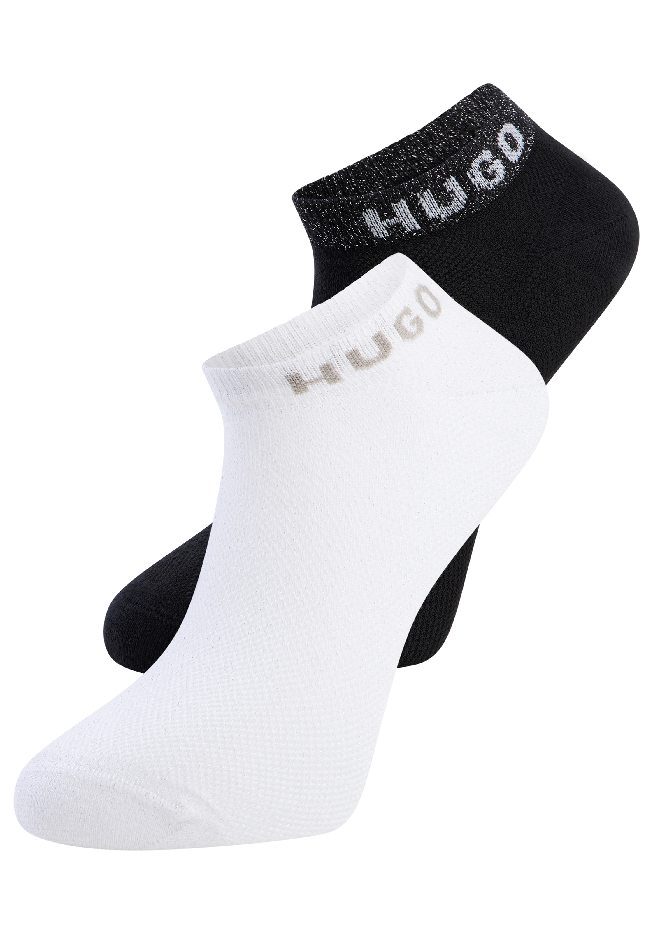 HUGO Underwear Sneakersocken »2P AS SHINY PIQ CC W« 3 Paar tlg. leicht schimmernd