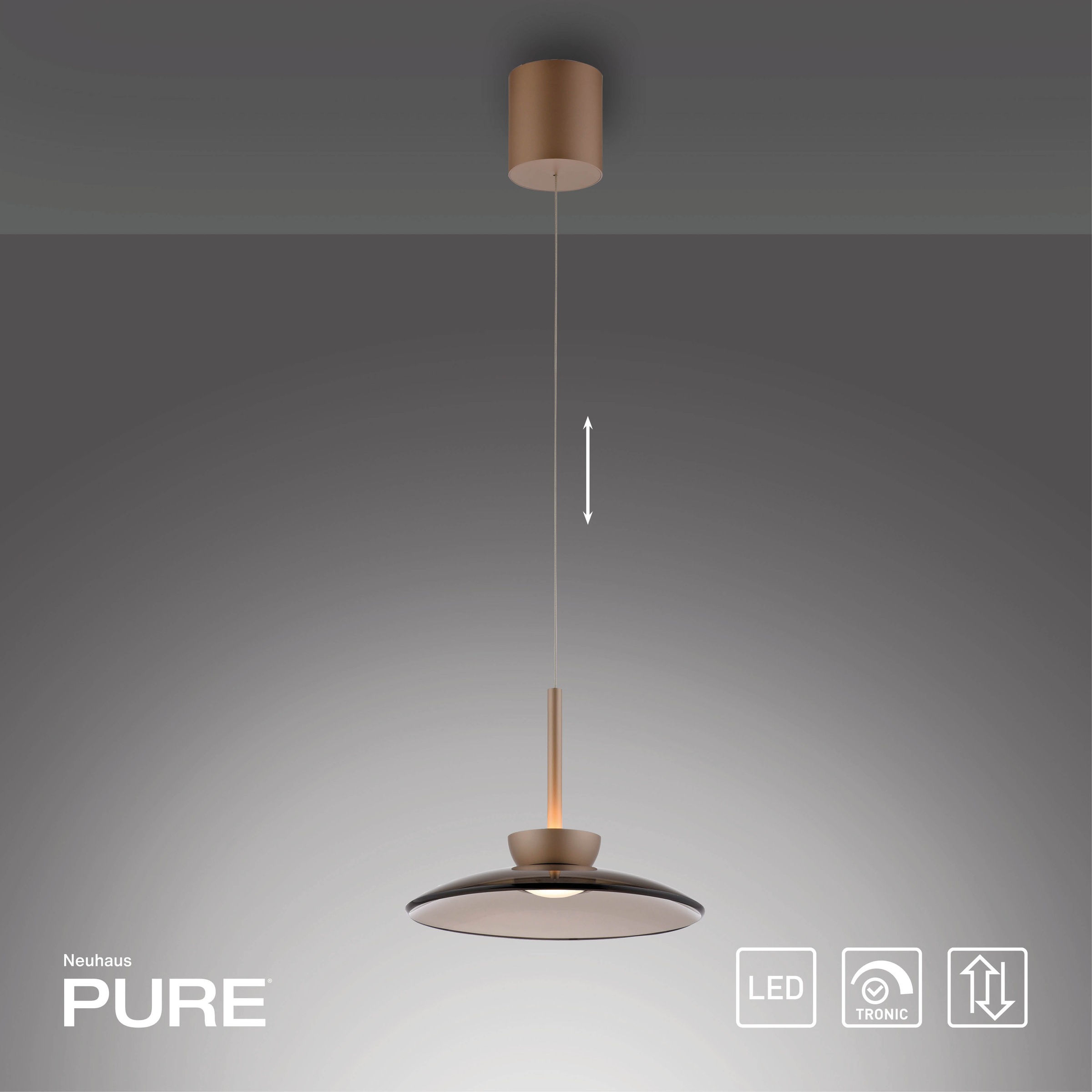 Neuhaus PURE LED Pendelleuchte »PURE Moon« LED-Board 1 Stk. Warmweiß Comfort Lift, dimmfähig über separaten Tronicdimmer