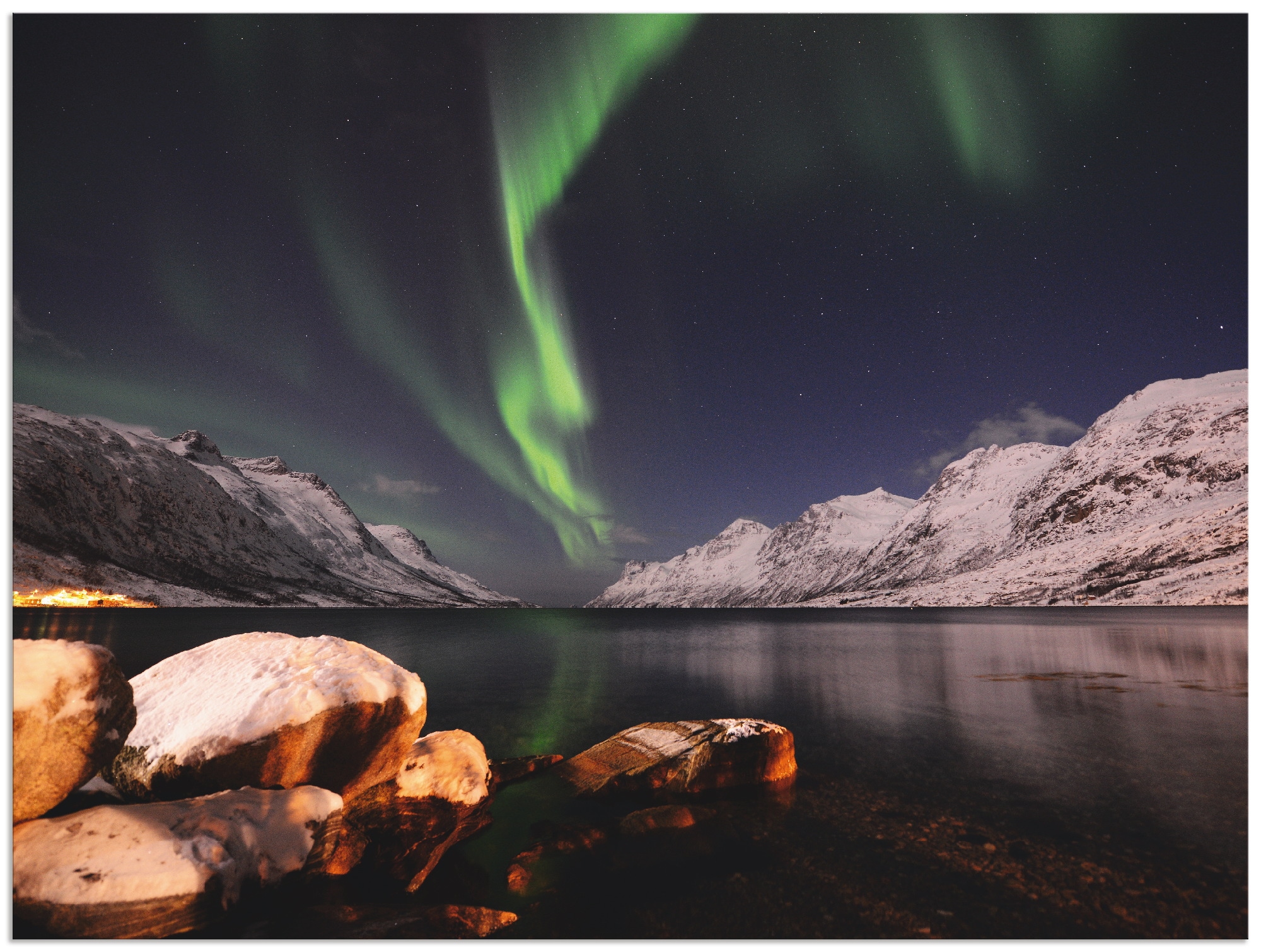 Artland Wandbild »Nordlicht Norwegen II« Himmel 1 Stk. tlg. als Alubild, Ou günstig online kaufen