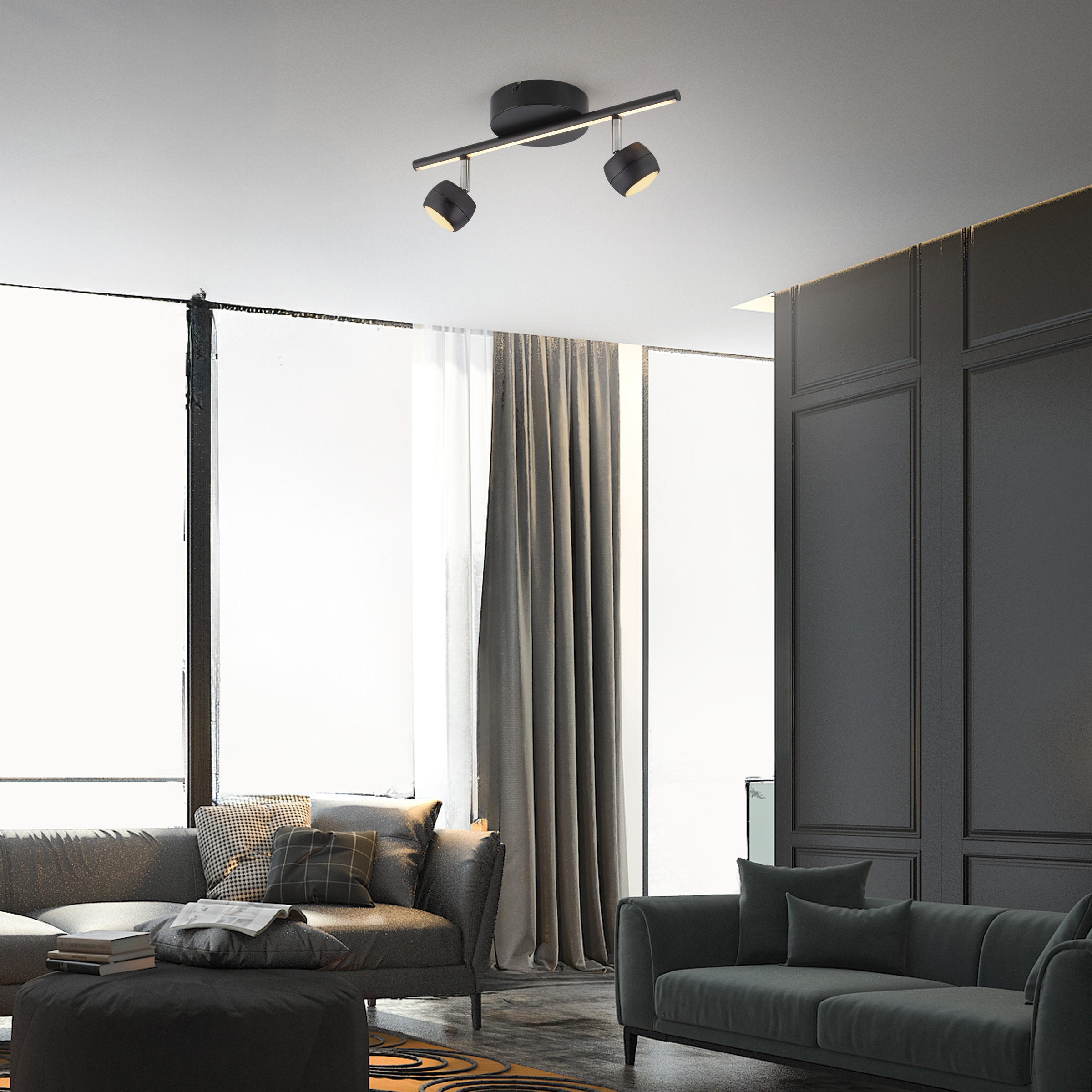 JUST LIGHT LED Deckenleuchte »JARIK« LED-Board 1 Stk. Warmweiß Serienschalt günstig online kaufen