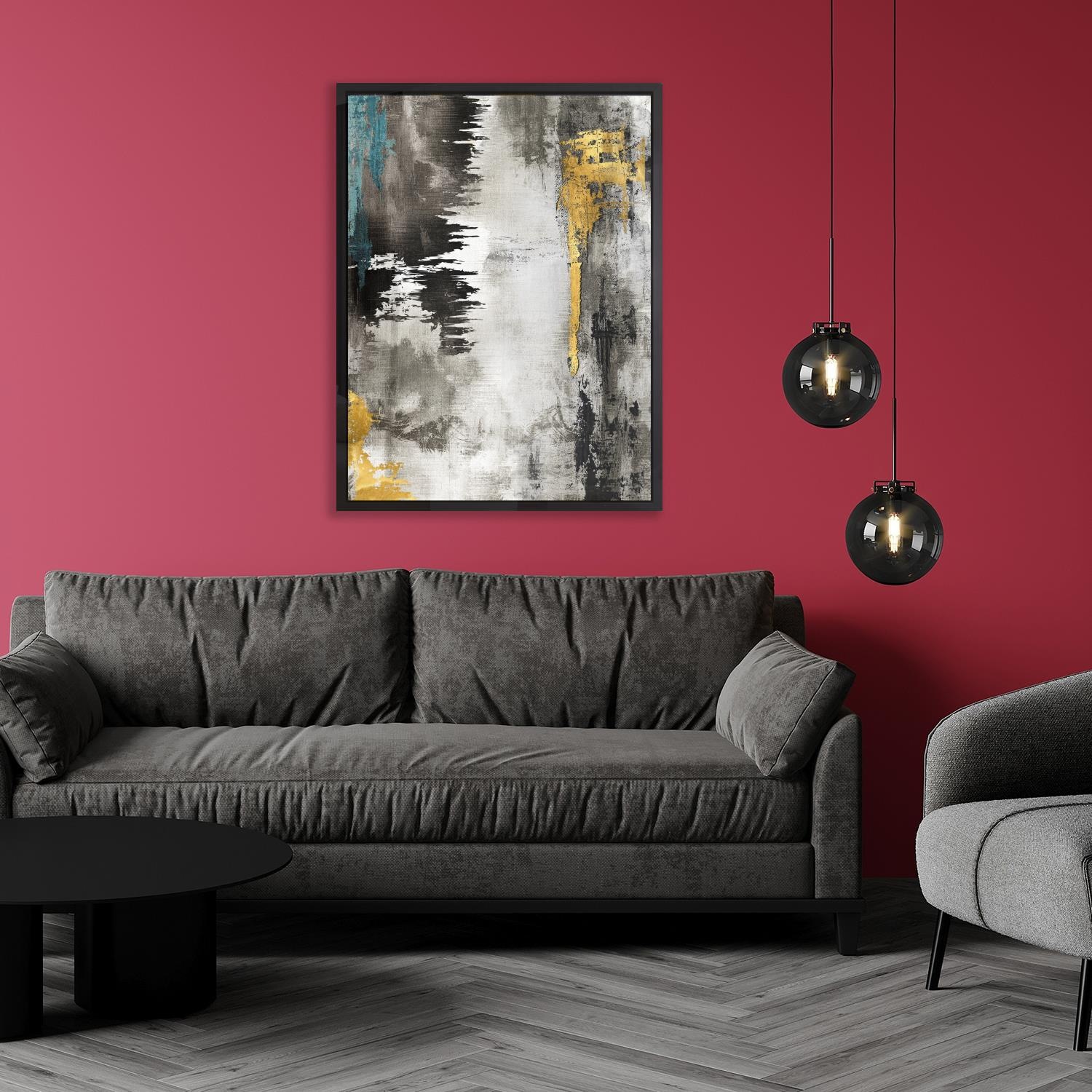 queence Leinwandbild »Abstrakt Gold«, Abstrakt-Abstrakte-Kunst-Modern, mit günstig online kaufen