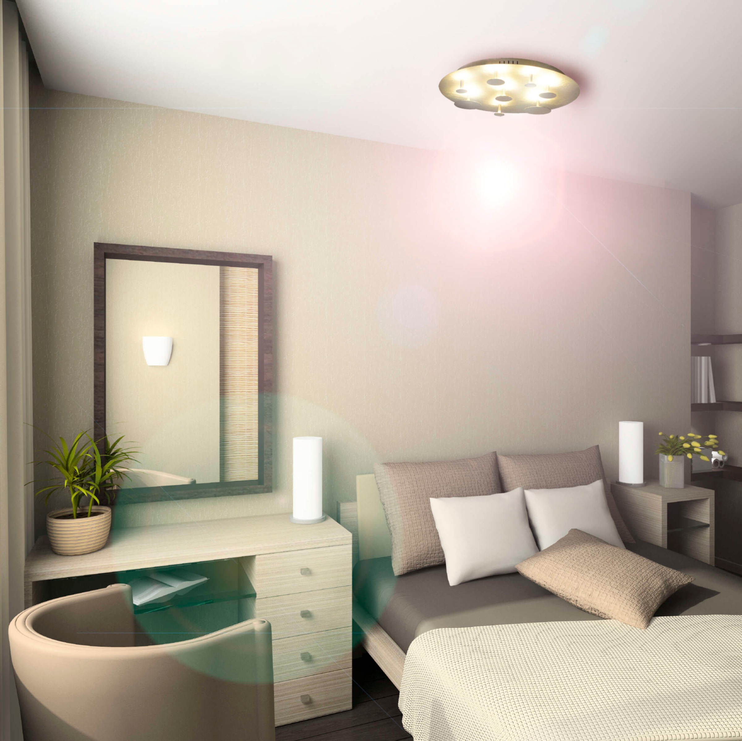 näve LED Deckenleuchte »Firenze« LED-Modul 1 Stk. Warmweiß Durchmesser 50cm günstig online kaufen