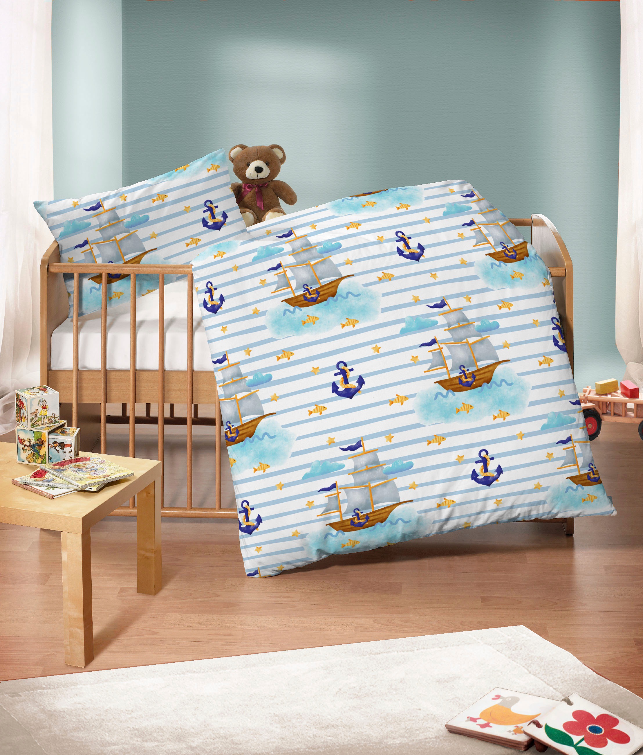 Biberna Kinderbettwäsche »Johanna« 2 Stk. tlg. hautfreundlich, kühlend, mit günstig online kaufen