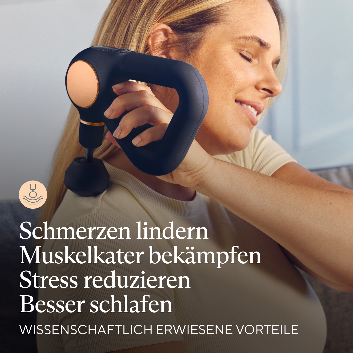 Therabody Massagepistole »Theragun Sense, Stressreduktion, Schmerzlinderung, Erholung«, geführte Atemübungen inkl. TheraMind Klang Therapie