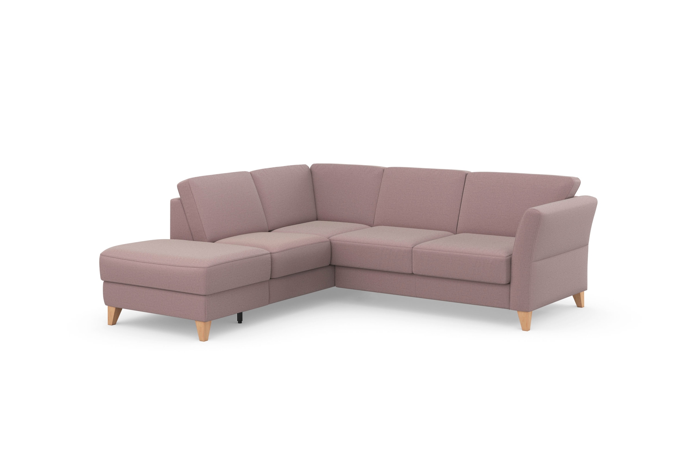 sit&more Ecksofa »Visby L-Form« Wahlweise mit Bettfunktion und Stauraum, frei im Raum stellbar