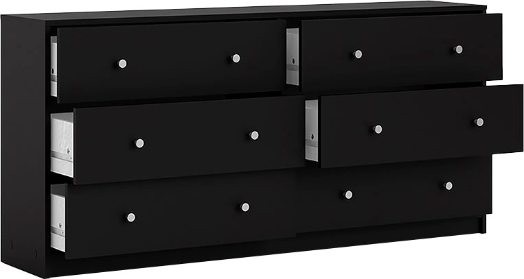 Home affaire Sideboard »May, Aufbewahrung, Schubkastenkommode, Stauraum«, mit 6 Schubladen, Knopfgriffen,Tiefe von 30 cm, Breite 143 cm