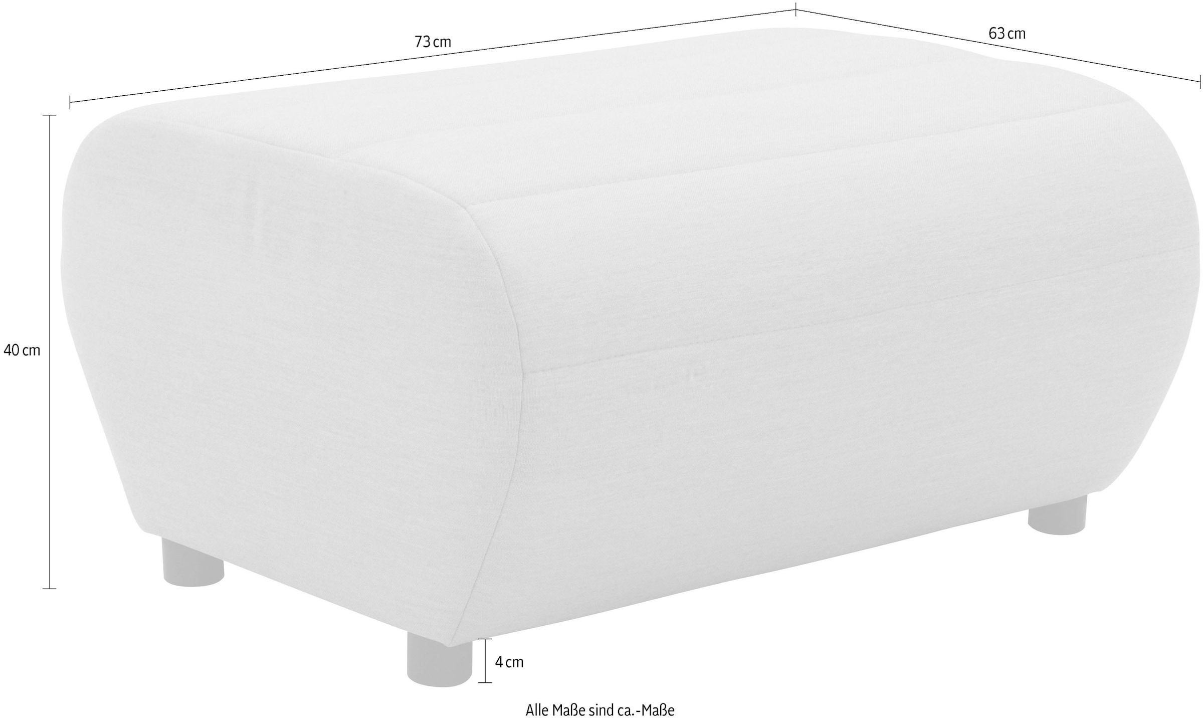DOMO collection Polsterhocker »Soleil, pflegeleichter und wetterfester Bezug«, Outdoor, besonderes Design und Formgebung