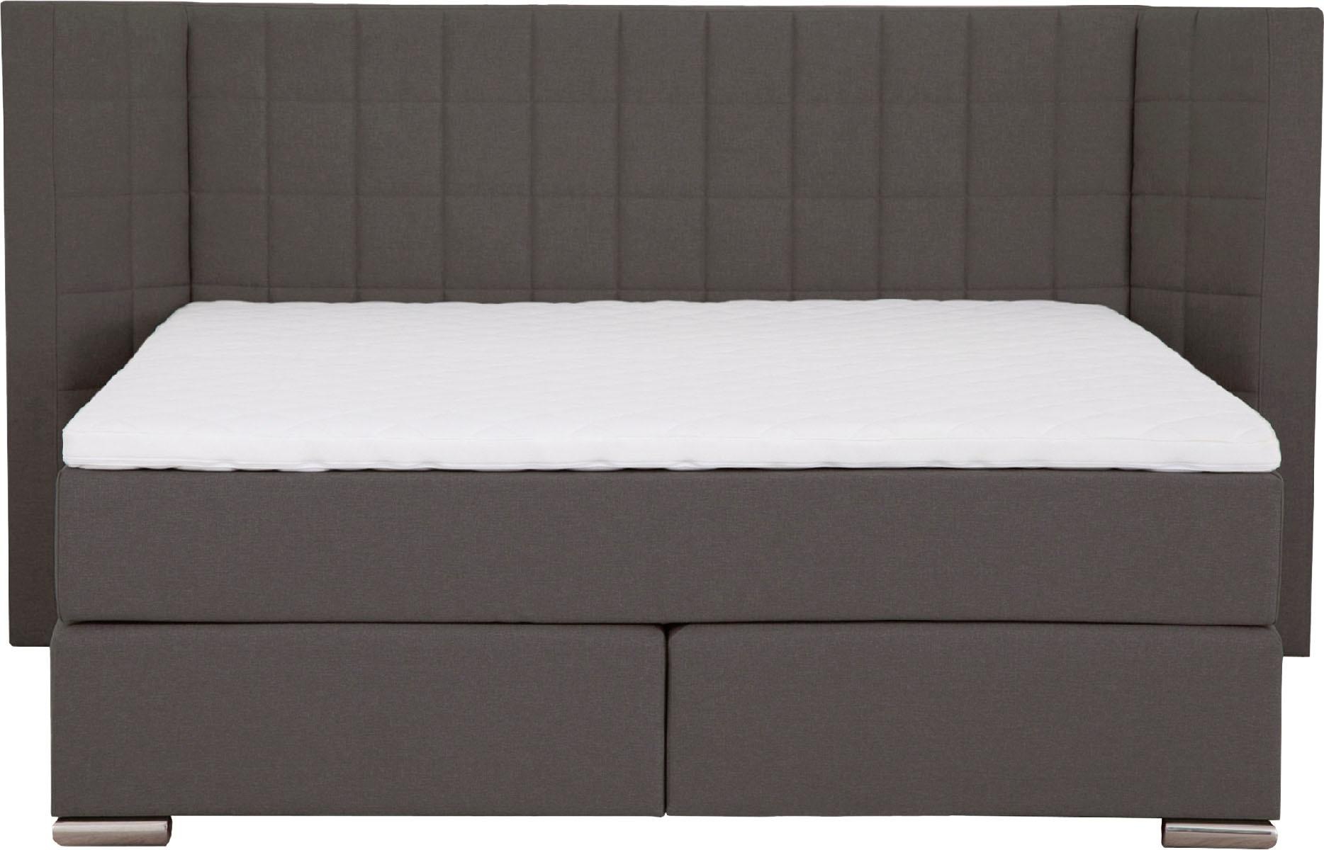 Home affaire Boxspringbett »Piazza« mit Steppung und Kopfteil mit seitliche günstig online kaufen