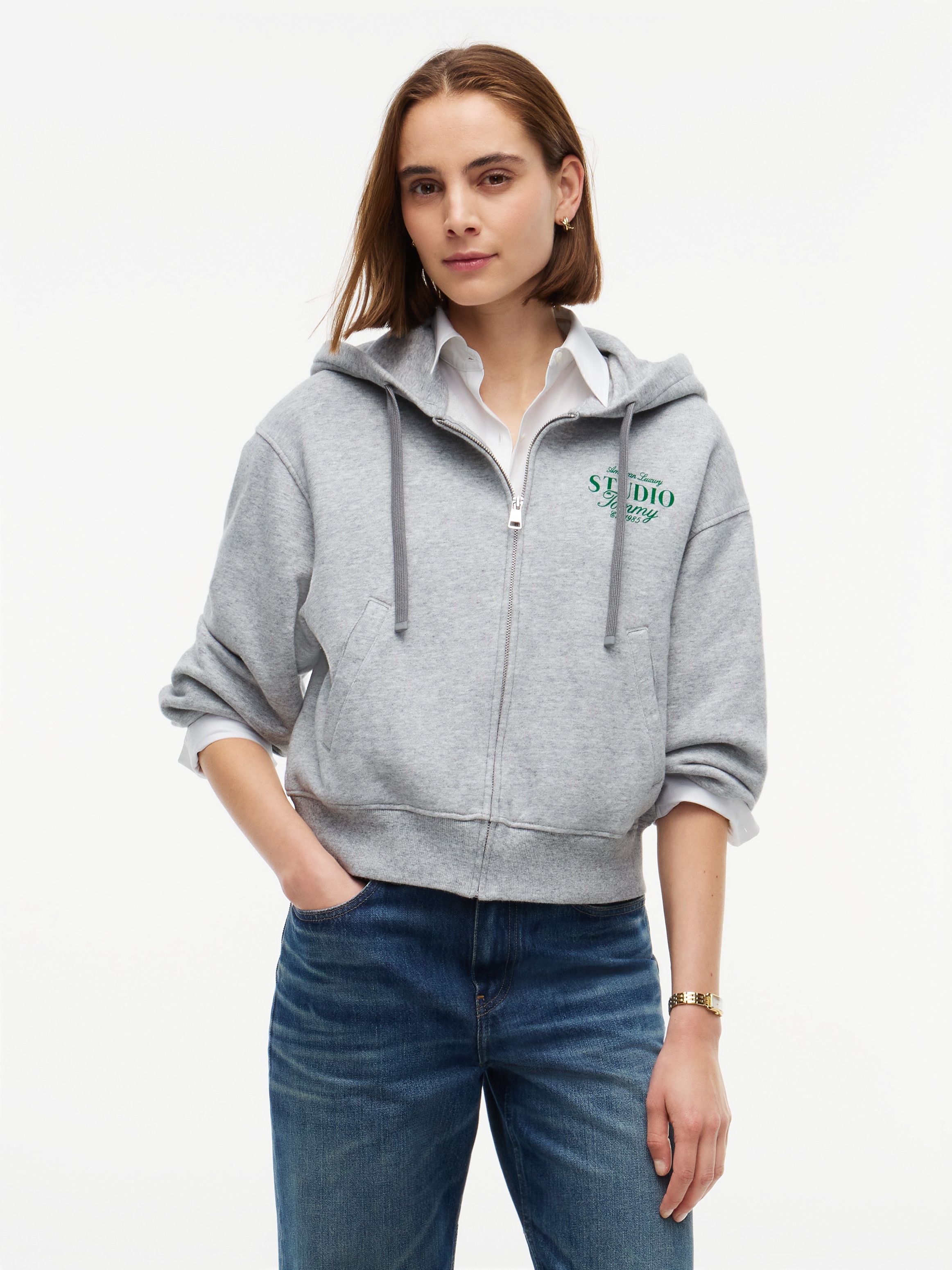 Tommy Hilfiger Sweatjacke »STUDIO TOMMY ZIP-UP HOODIE SWT« Baumwolle
