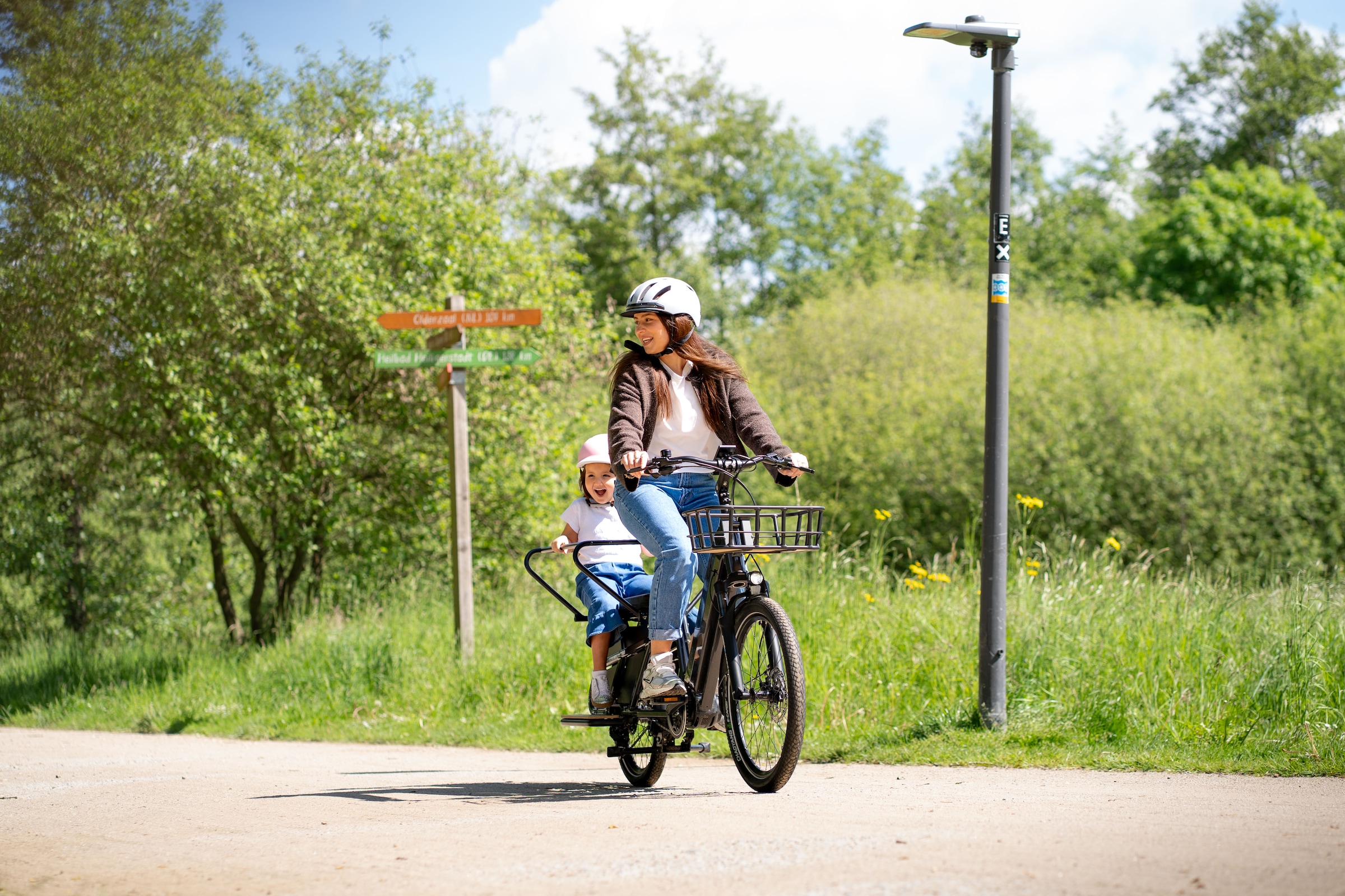 Prophete »Longtail - Urbanicer 4.0 inkl. 2 Sitzpolster« 9 Gang Shimano Cues Schaltwerk Kettenschaltung Mittelmotor 250 W Heck-Gepäckträger bis 80kg Zuladung, 10 Jahre Garantie auf den Rahmen