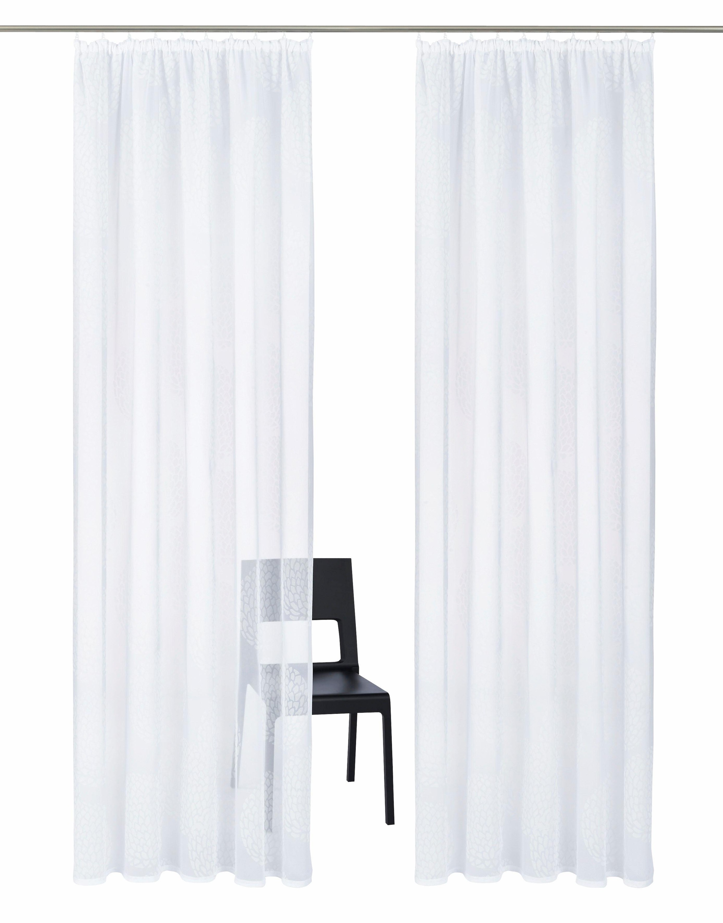 my home Gardine »Belem«, (2 St.), 1 bzw. 2 Schals, Vorhang, Fertiggardine, günstig online kaufen