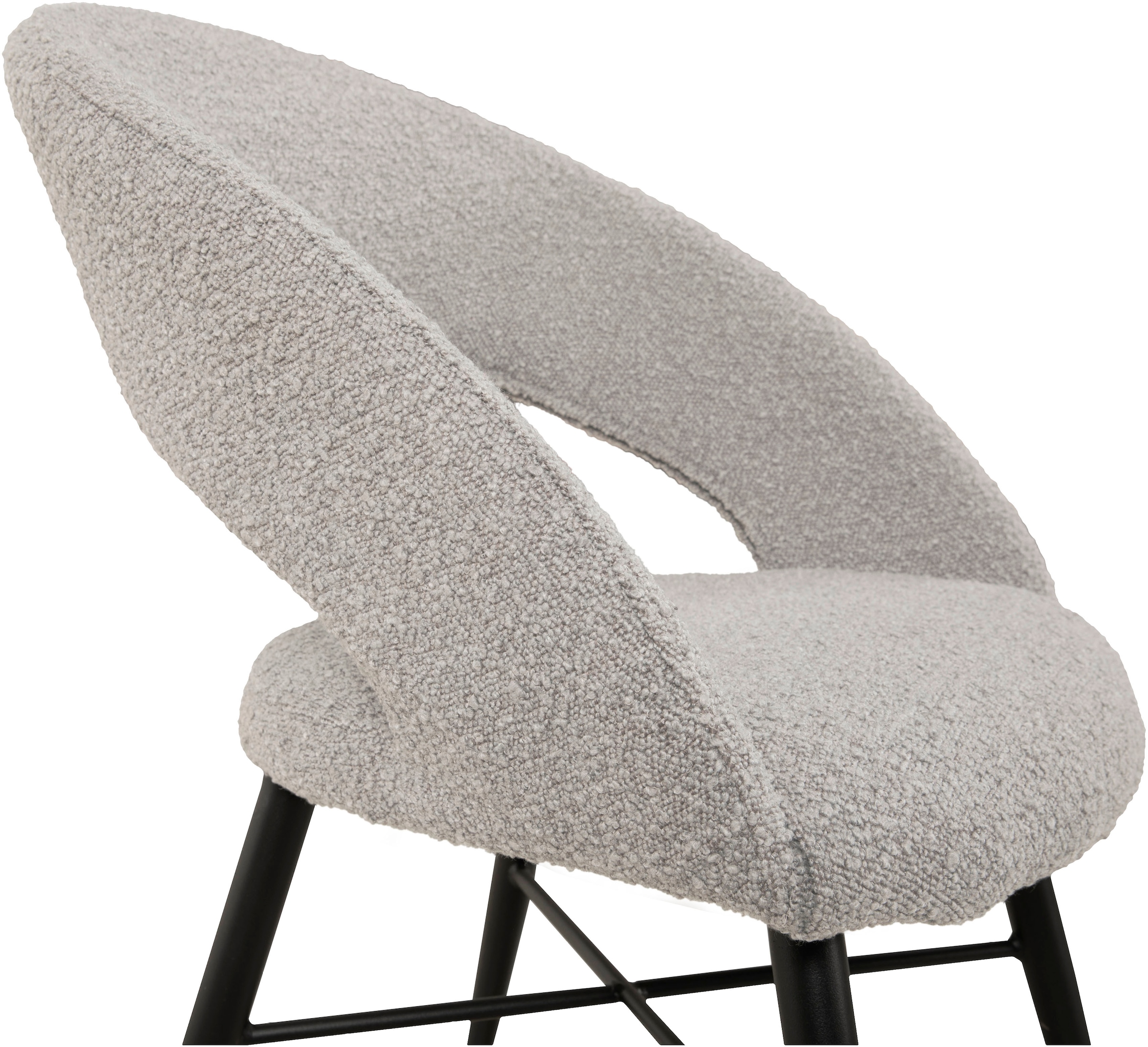 OMG Design Esszimmerstuhl »Marley«, (Set), 2 St., Stoff, mit modernem Cut-Out, Bouclé Bezug
