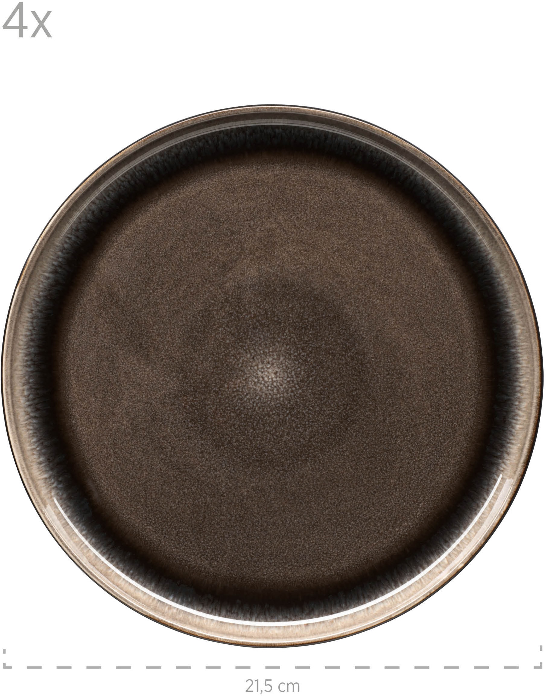 MÄSER Dessertteller »NIARA, Dessertteller-Set, Steinzeug«