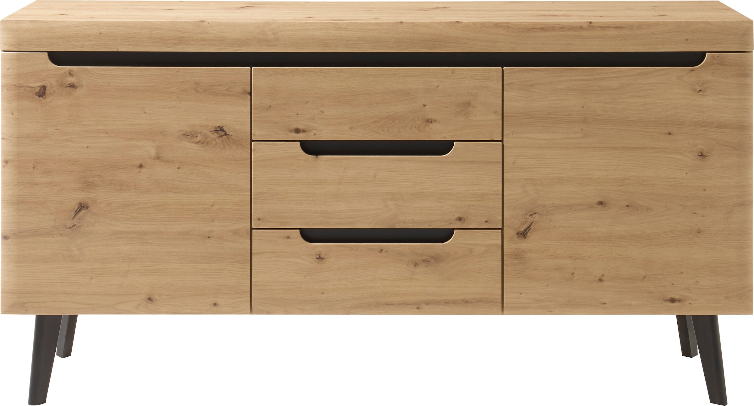 INOSIGN Sideboard »Torge, Anrichte, Kommode, Schubladenschrank«, (1 St.), abgeschrägte Füße, drei Farben, Scandi Design, 160 cm breit