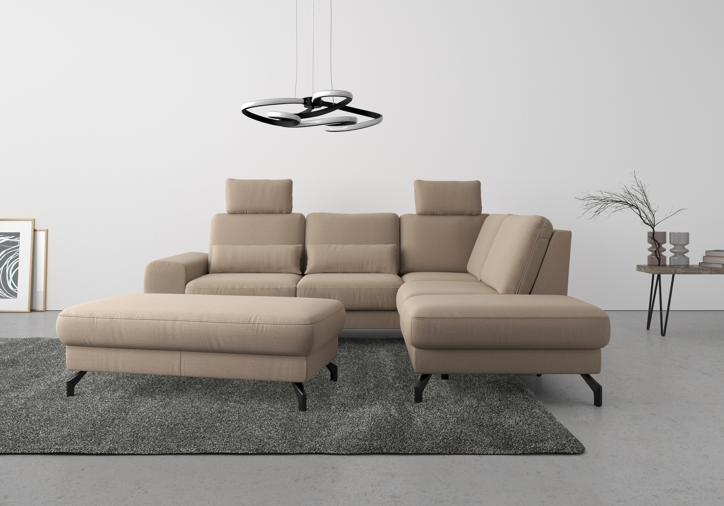 sit&more Ecksofa "Cinturo L-Form", inklusive Sitztiefenverstellung und Fede günstig online kaufen