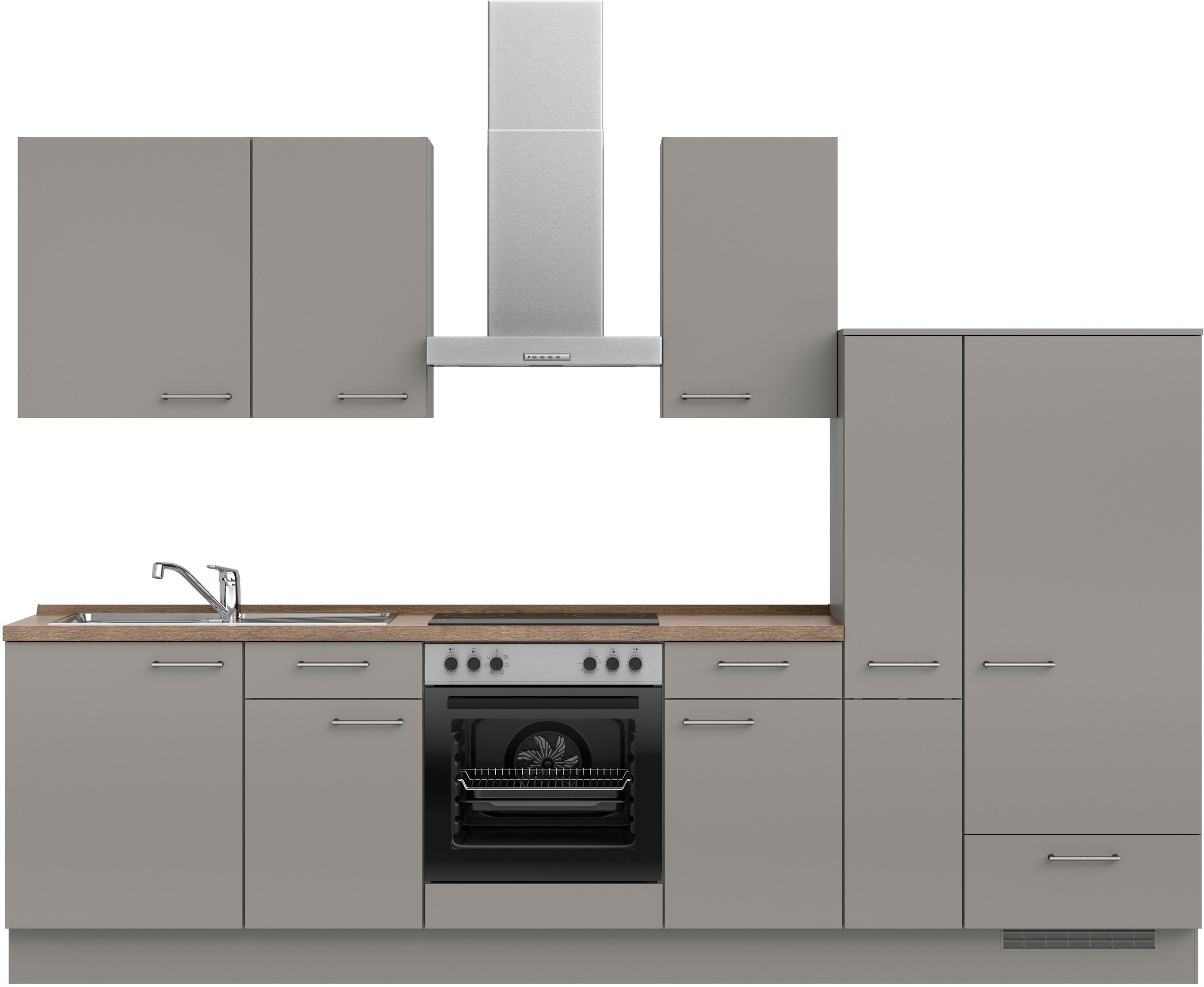 nobilia® Küchenzeile »"Laser I", Ausrichtung wählbar, Breite 300 cm« vormon günstig online kaufen