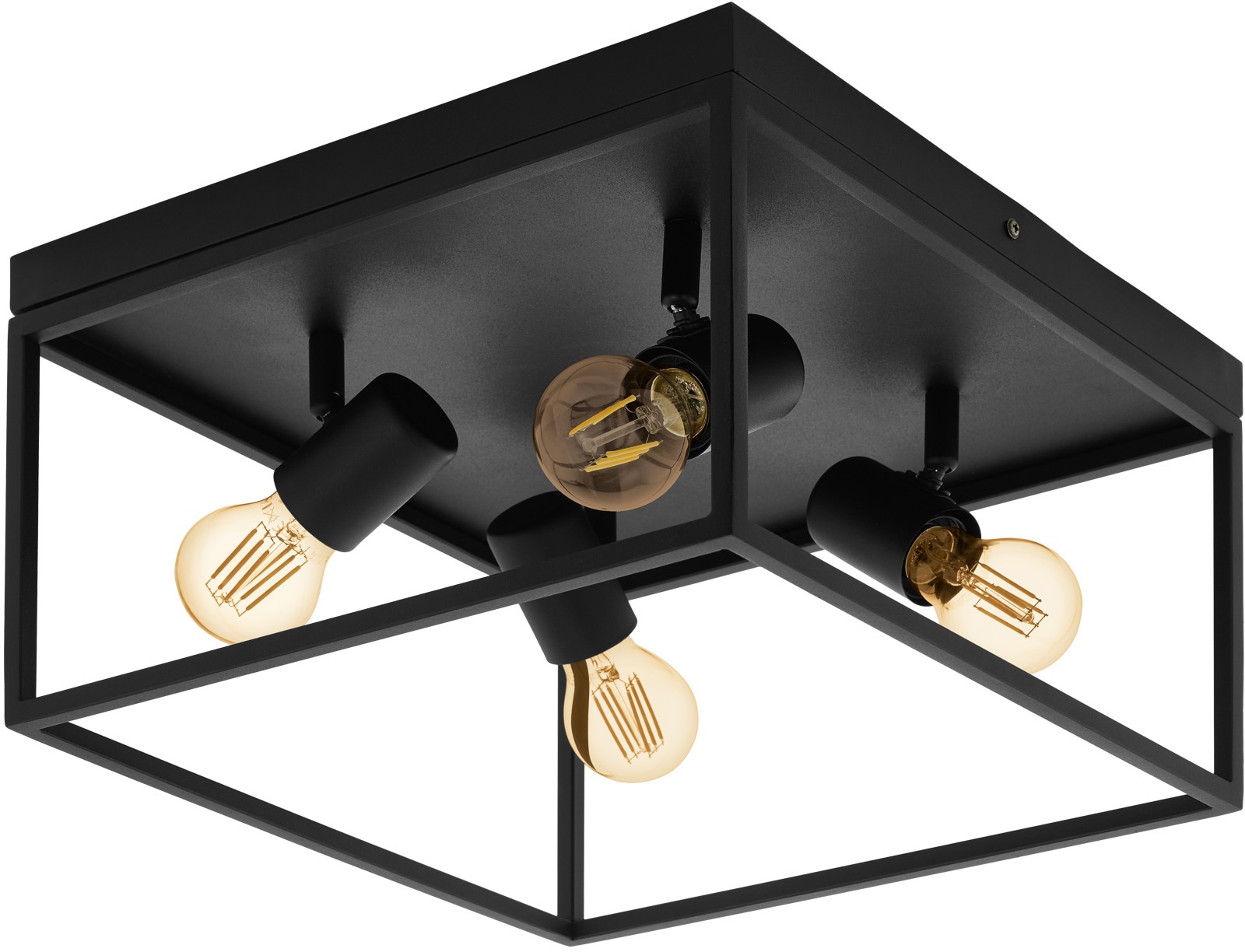 EGLO Deckenleuchte »SILENTINA« E27 1 Stk. Wand-/Deckenleuchte, schwarz, Leu günstig online kaufen