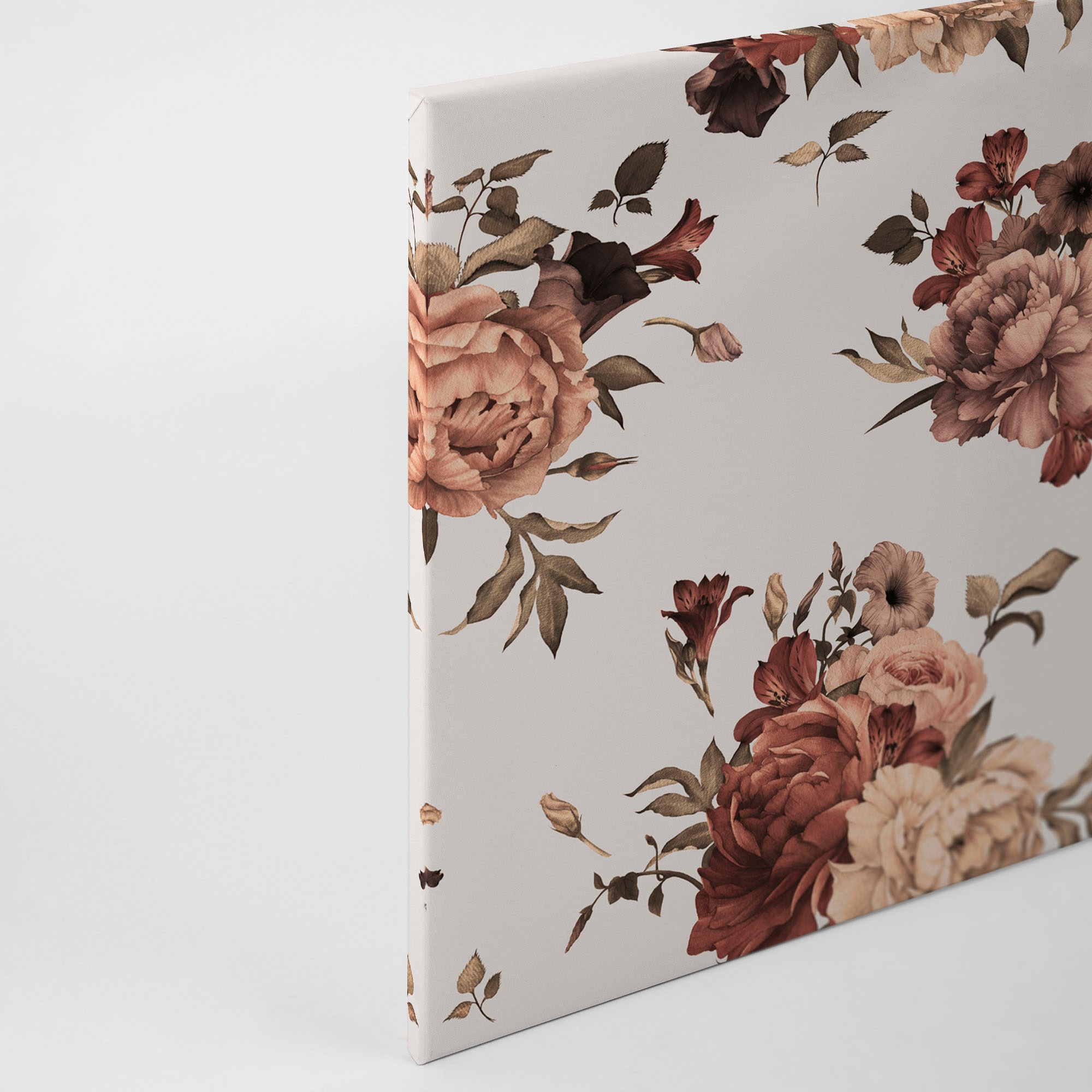 A.S. Création Leinwandbild »Flower Bouquet«, Kunst-Blumen-Kinder, (1 St.), Landhaus Keilrahmen Blumen Rosen Blümchen Leinwand-Bild Wohnzimmer