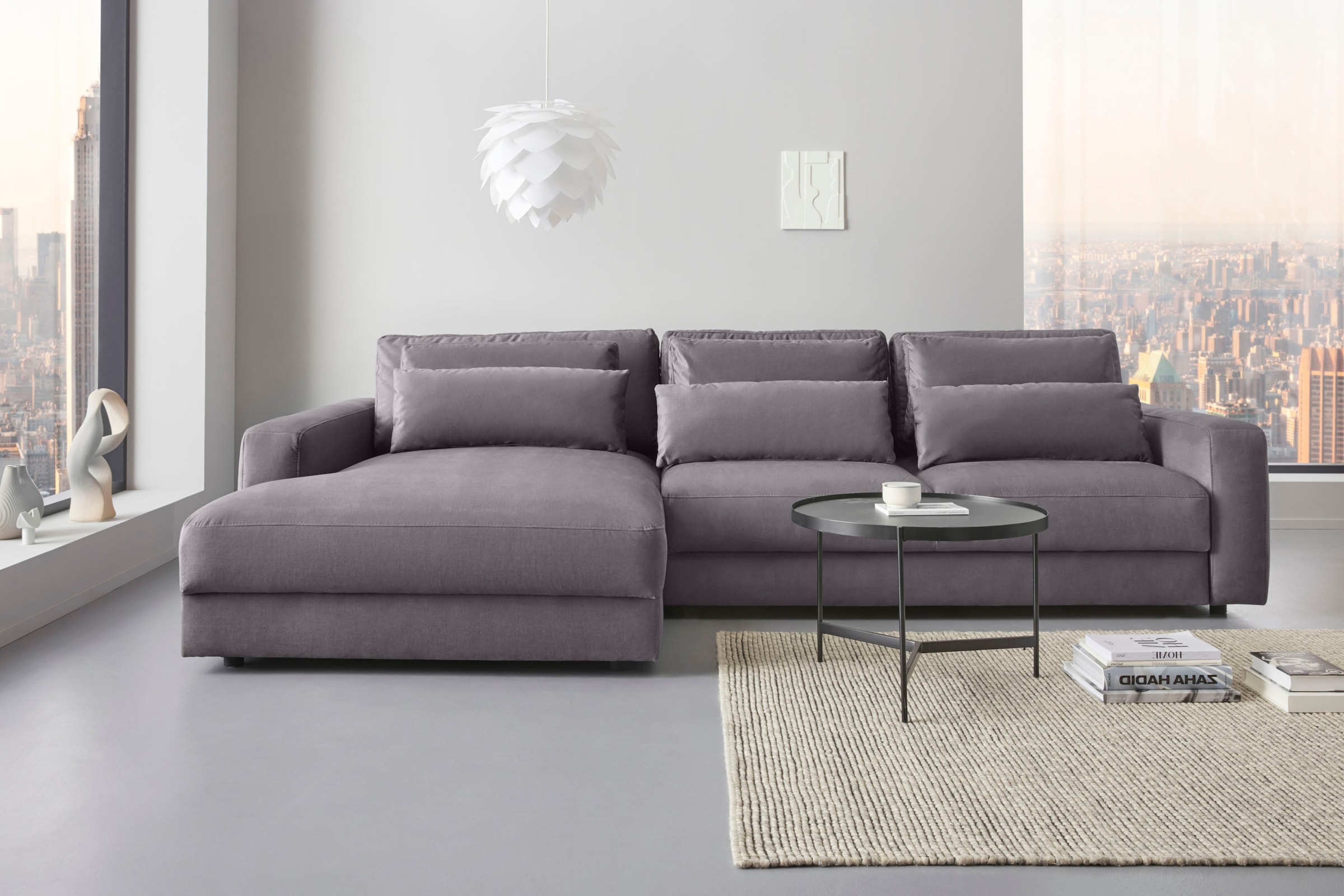 Places of Style Ecksofa »Bloomfield, bequem und elegant, OTTOs Choice, L-Form«, wahlweise mit Bettfunktion und Bettkasten
