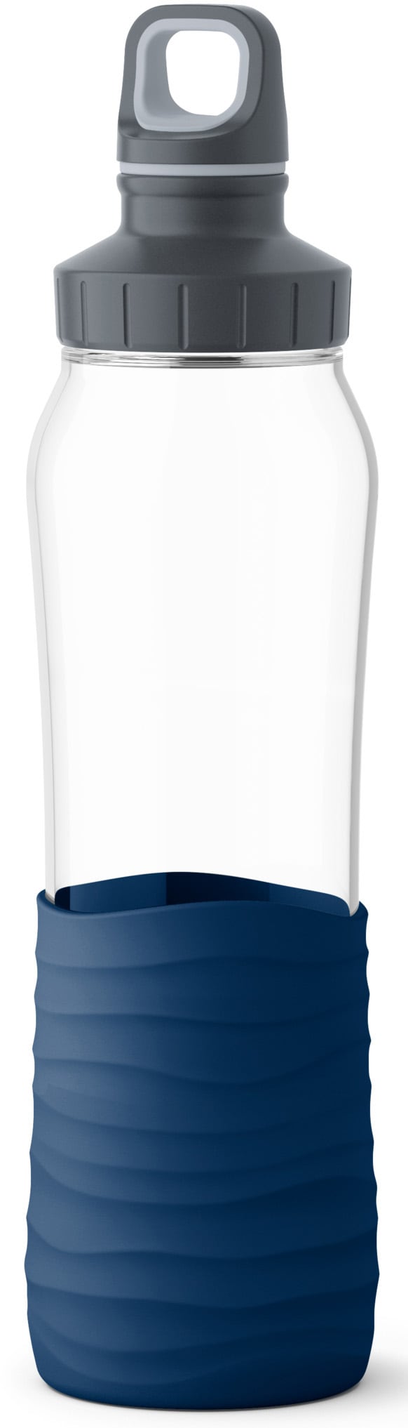 Emsa Trinkflasche »Drink2Go«, 0,7L, Glas, Schraubverschluss, spülmaschinenfest, Griff(Soft-Touch)