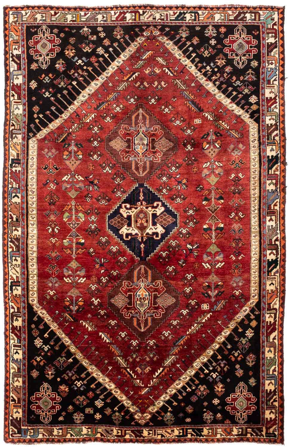 morgenland Wollteppich »Shiraz Medaillon 255 x 170 cm«, rechteckig, 1 mm Hö günstig online kaufen