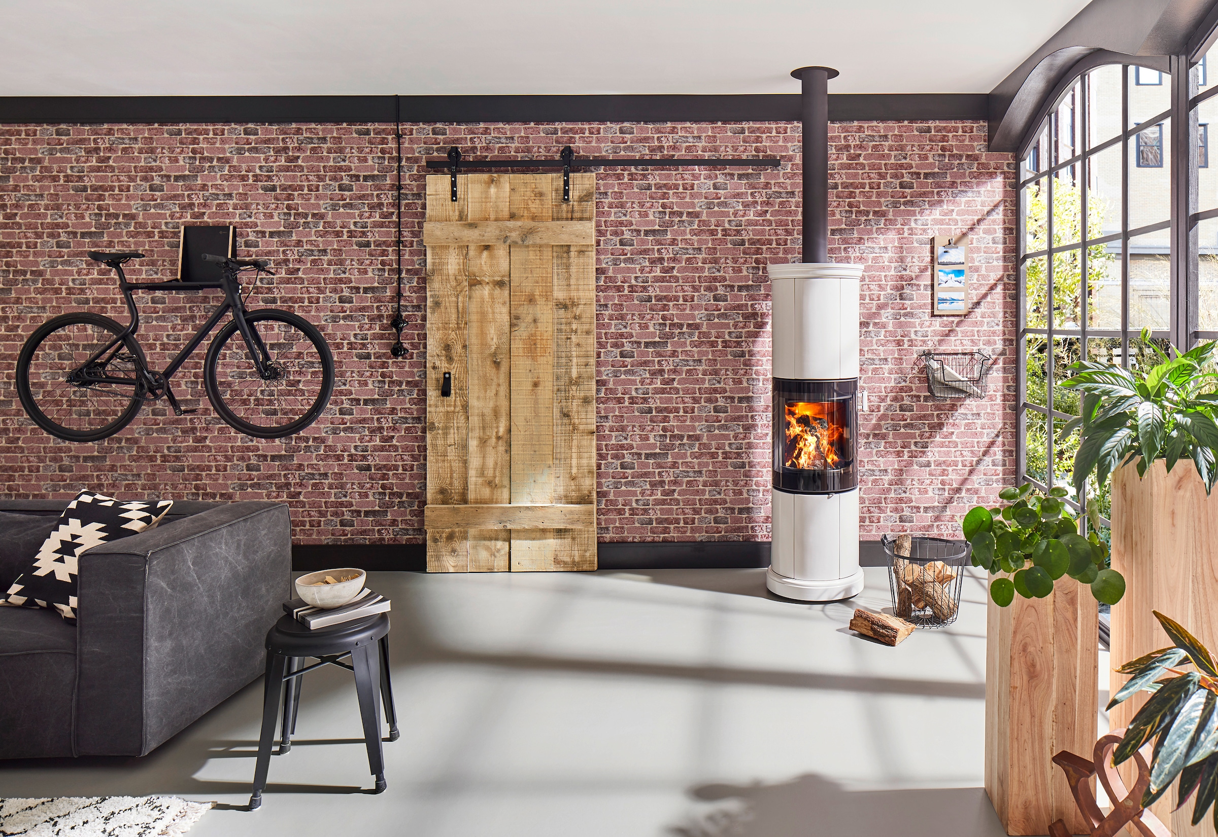 Marburg Vliestapete »Holz/Stein, Modern«, Steinoptik, moderne Tapete für Wohnzimmer Schlafzimmer Küche