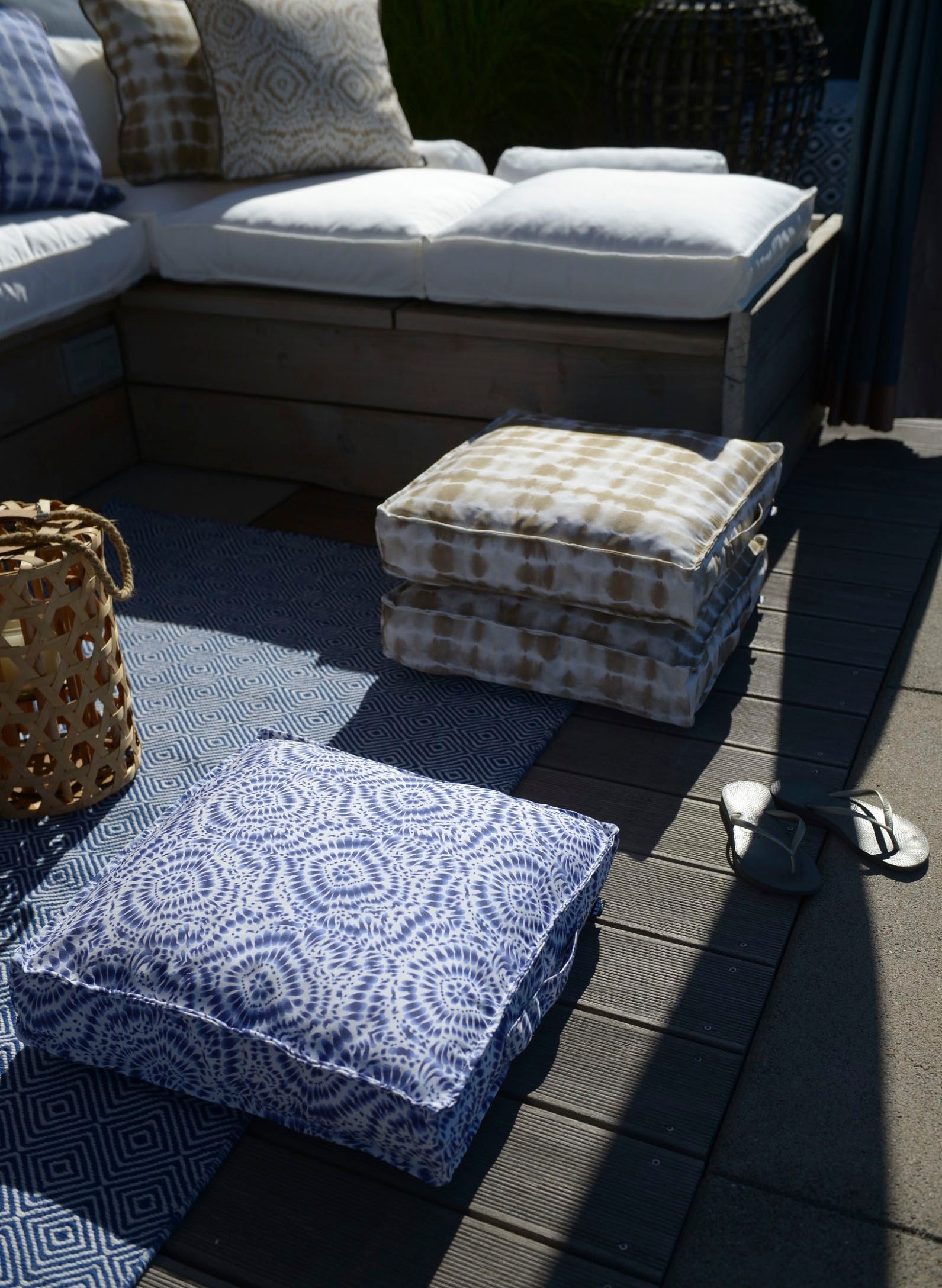 H.O.C.K. Palettenkissen "Badu Batik Midnight Outdoor" Matratzenkissen günstig online kaufen