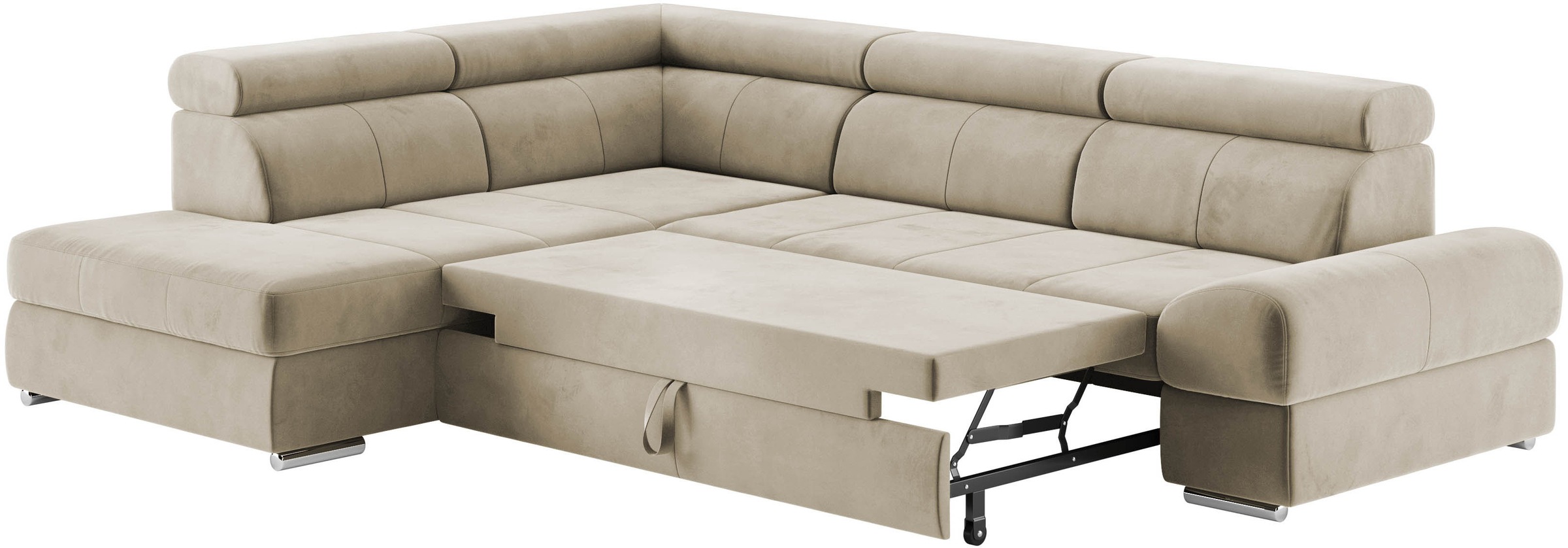 sit&more Ecksofa »Broadway L-Form«, mit verstellbaren Kopfteilen, wahlweise mit Bettfunktion