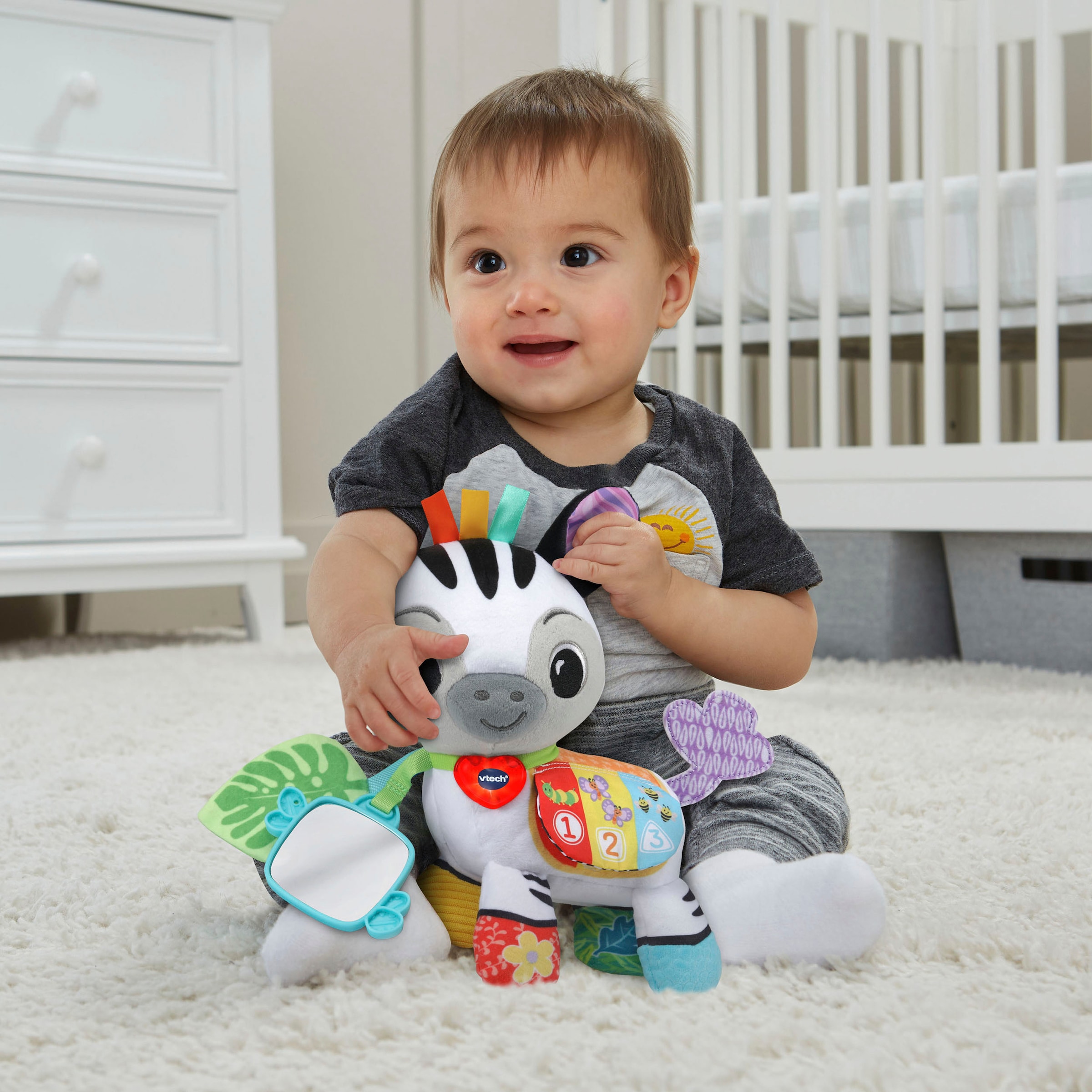 Vtech® Plüschfigur »Vtech Baby, Babys Plüsch-Zebra«, mit Licht und Sound