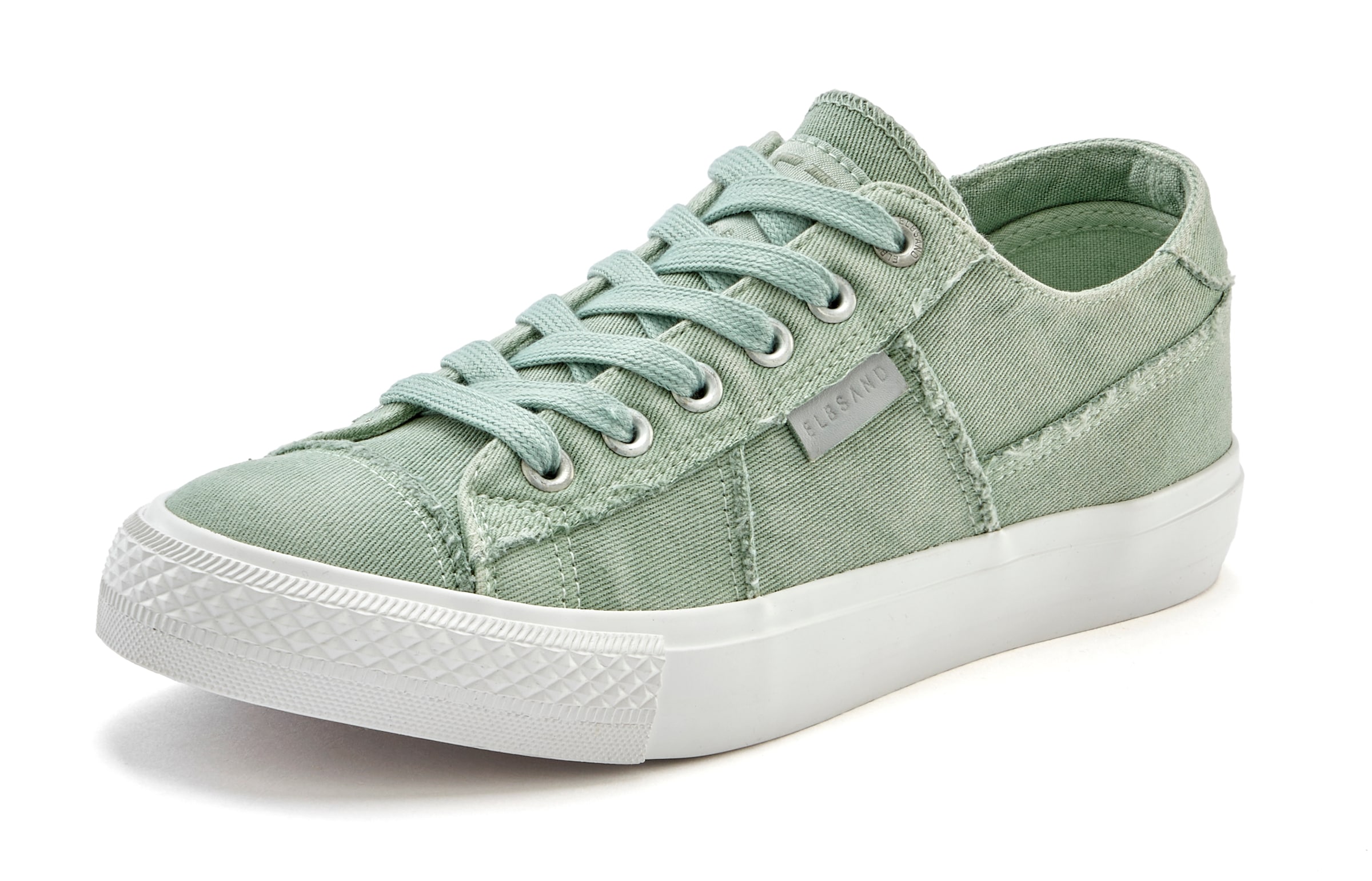 Elbsand Sneaker »Schnürschuh,«, Schnürhalbschuh, Freizeitschuh aus Textil, Used-Look VEGAN