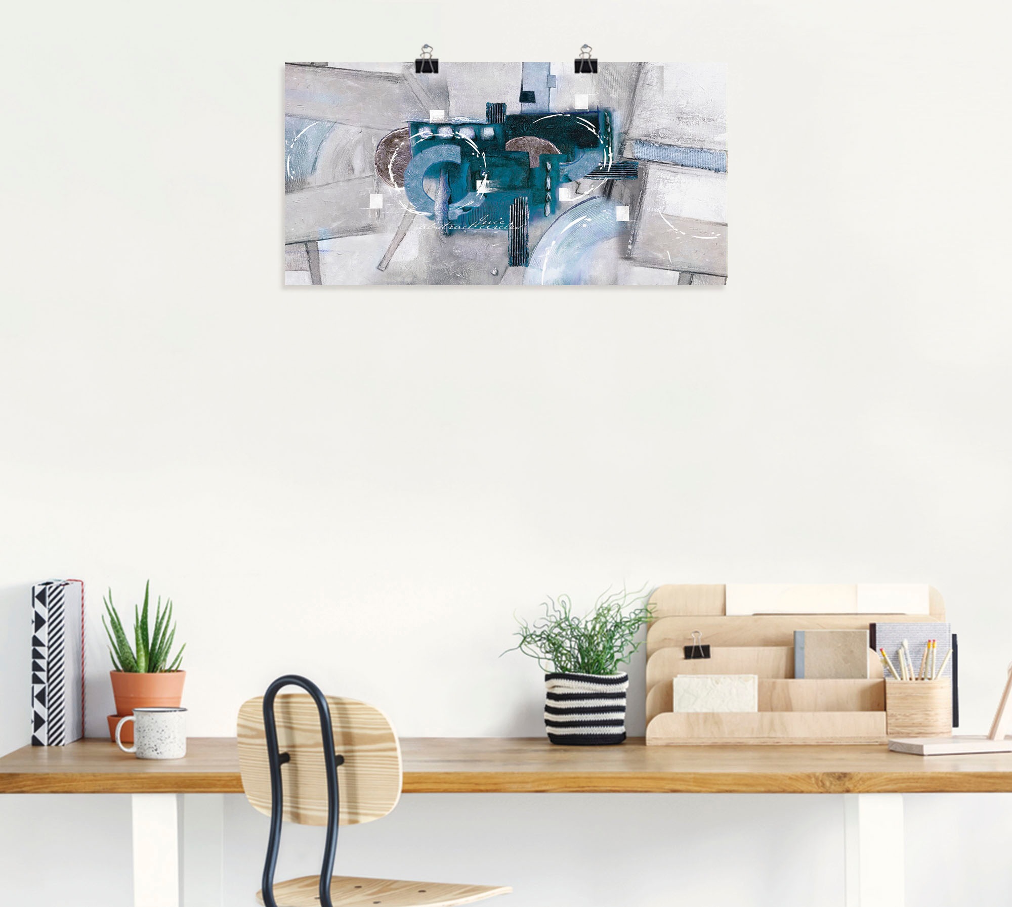 Artland Wandbild »Abstrakte blaue Kreise«, Gegenstandslos, (1 St.), als Alubild, Outdoorbild, Leinwandbild, Poster, Wandaufkleber