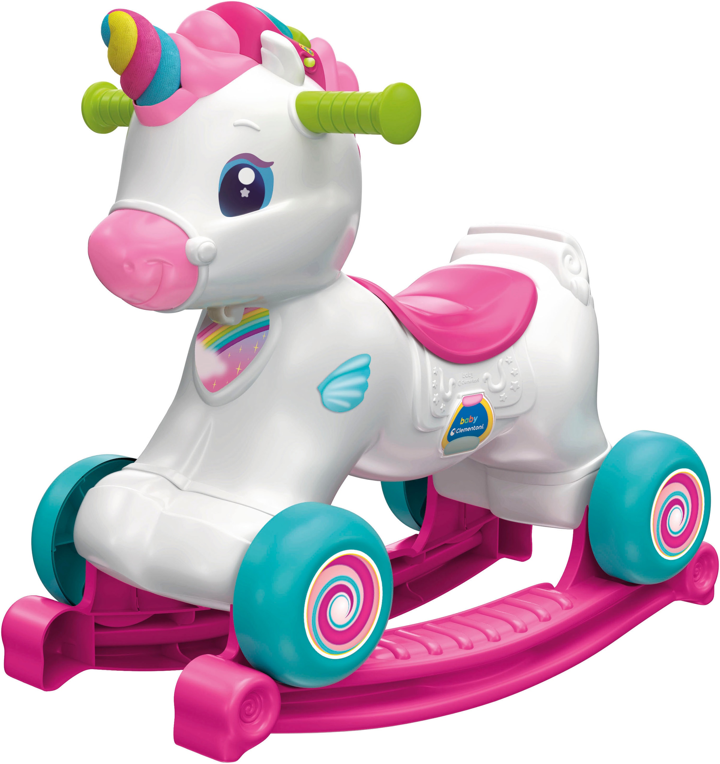 Schaukeltier »Baby Clementoni, 3in1 Schaukel-Einhorn«, mit Sound; Made in Europe; FSC®...