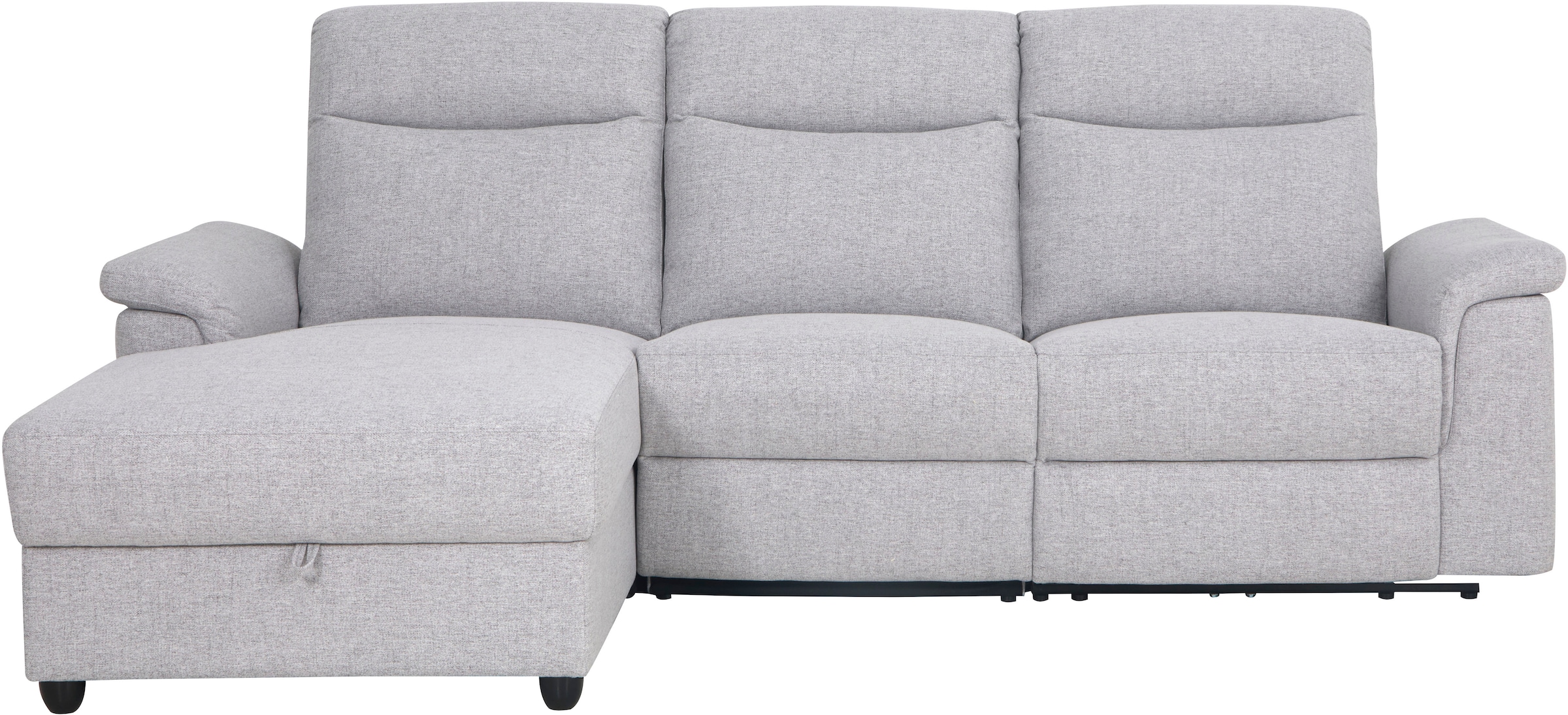 Home affaire Ecksofa »BRIONNE, L-Form, 255cm, manuelle u. elektrische Funktion (USB A/C),«, Liegefunktion, Stauraum, Federkernpolsterung, Webstoff