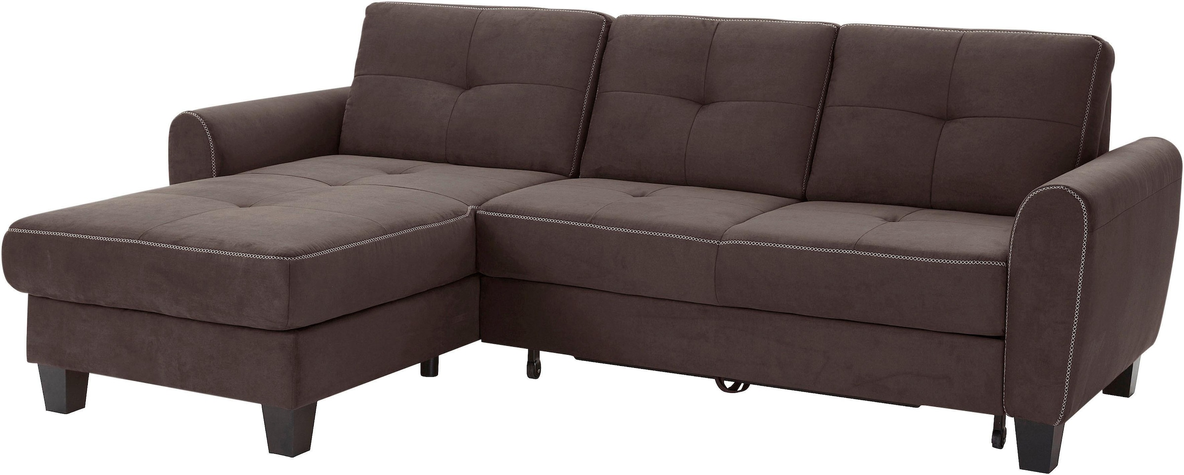 sit&more Ecksofa »Varese L-Form«, mit Federkern, wahlweise mit Bettfunktion und Stauraum