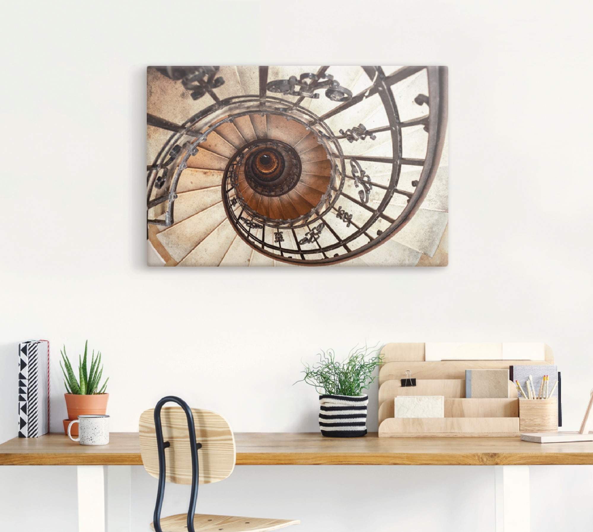 Artland Wandbild »Treppe« Architektonische Elemente 1 Stk. tlg. auf Holzrahmen gespannt