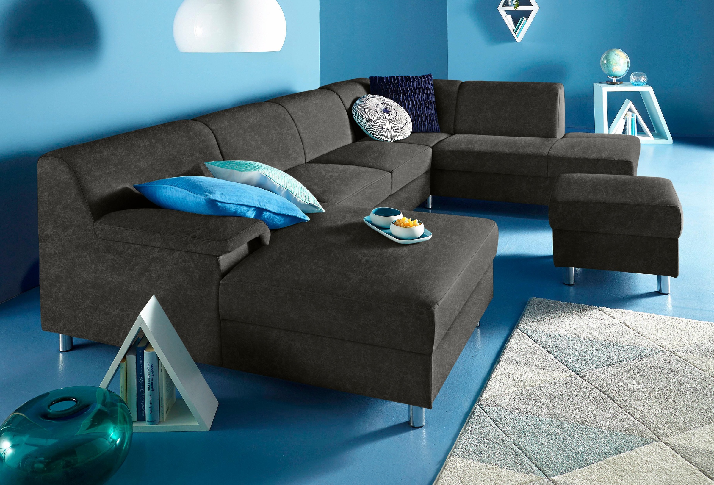 Home affaire Wohnlandschaft »Jamie, zeitloses Design, fester Sitzkomfort, v günstig online kaufen