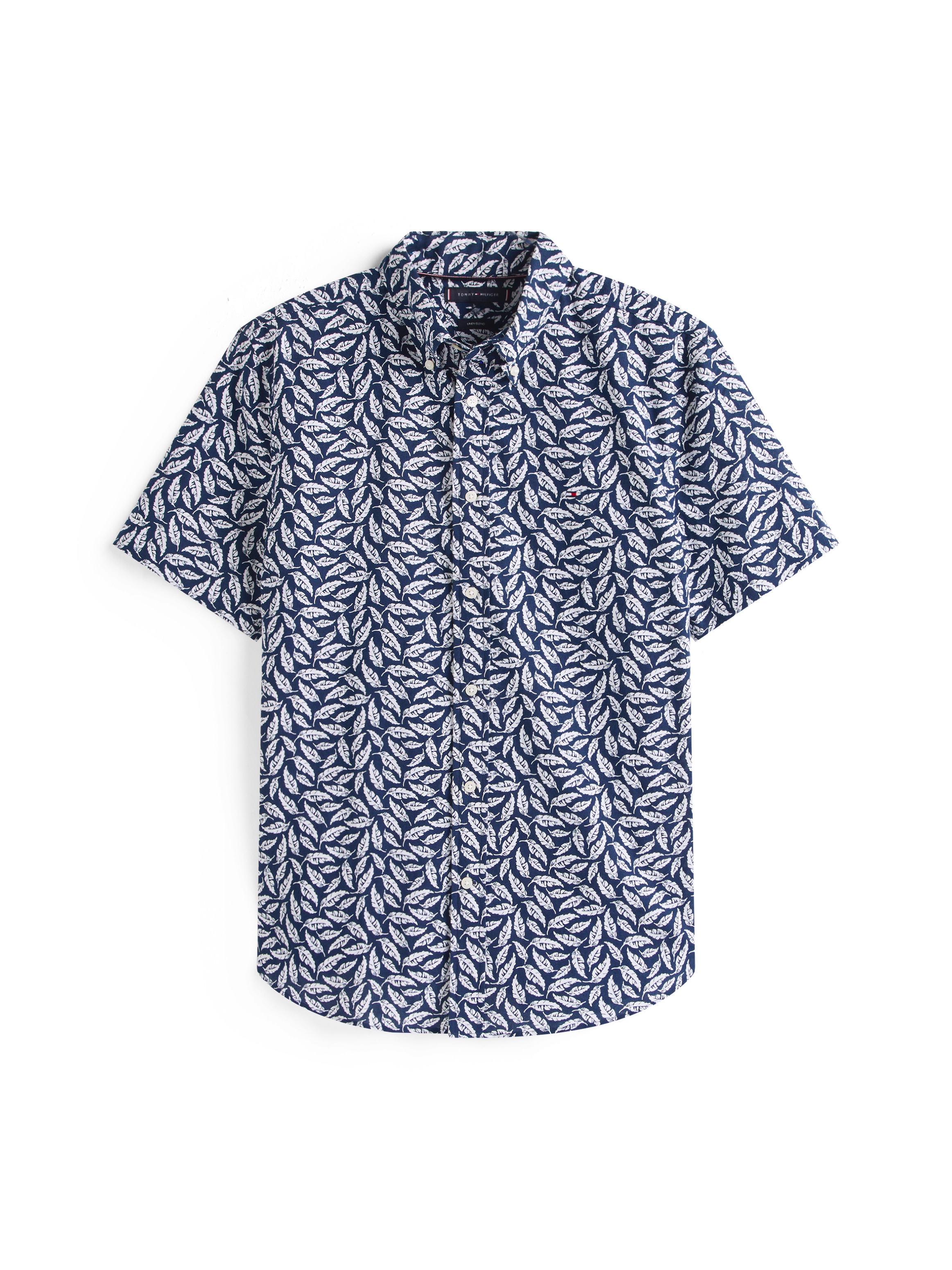Tommy Hilfiger Kurzarmhemd »LINEN BLEND PRINT S/S RF SHIRT«, modischer Print, mit Leinenanteil