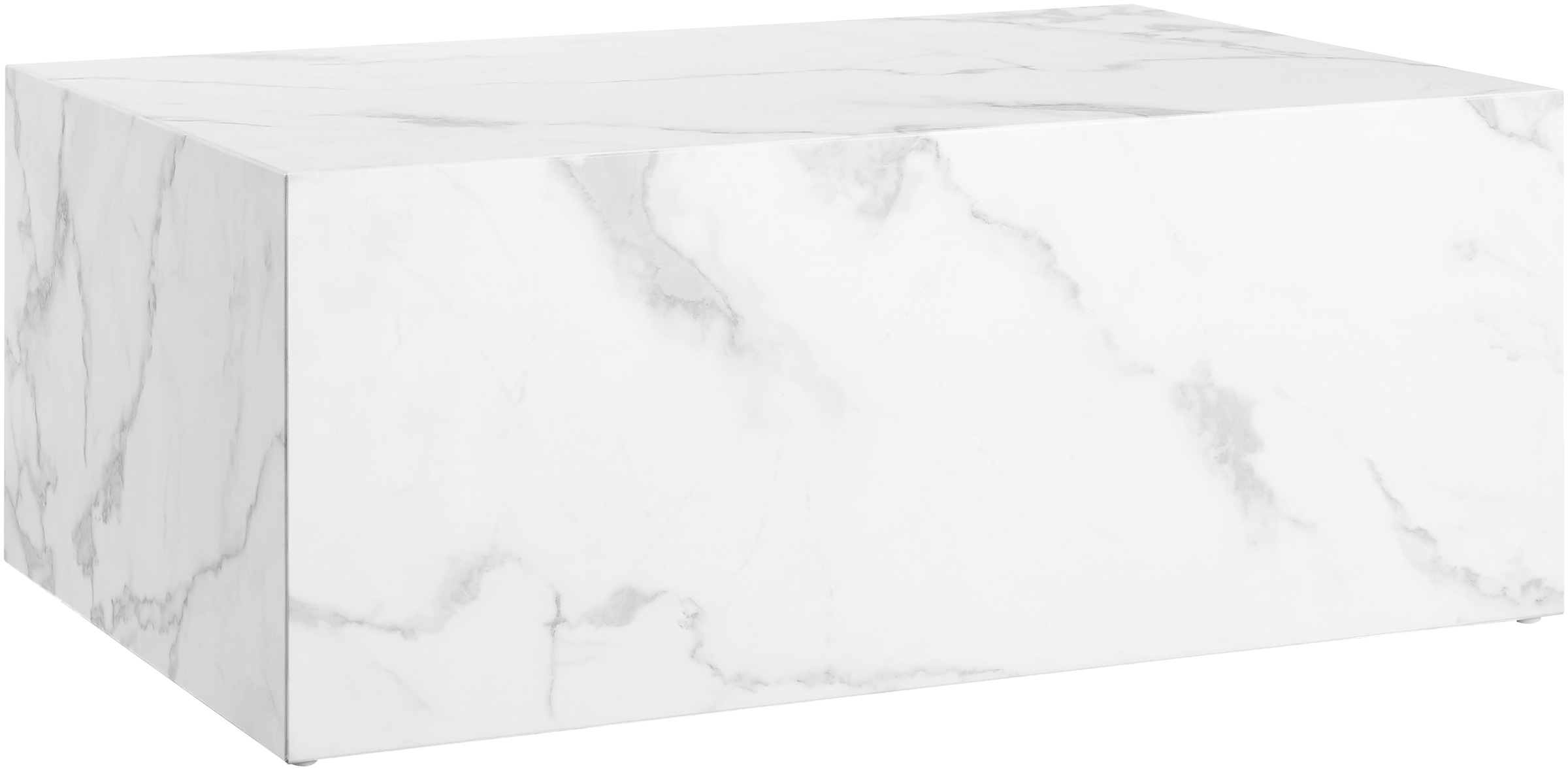 SalesFever Couchtisch »Almeria Beistelltisch B/T 90/60 cm«, rechteckig 90x60 cm, in Marmoroptik foliert