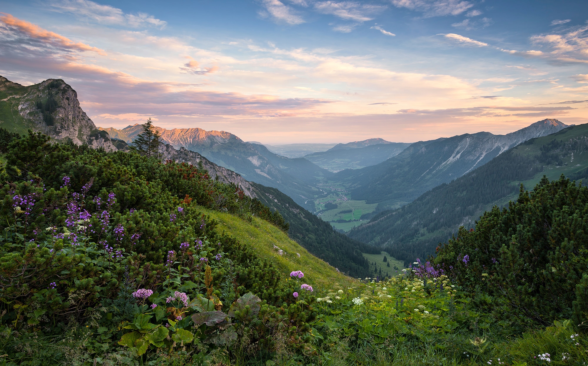 Sanders & Sanders Fototapete Landschaft Grün und Blau 450 x 280 cm 612645 günstig online kaufen