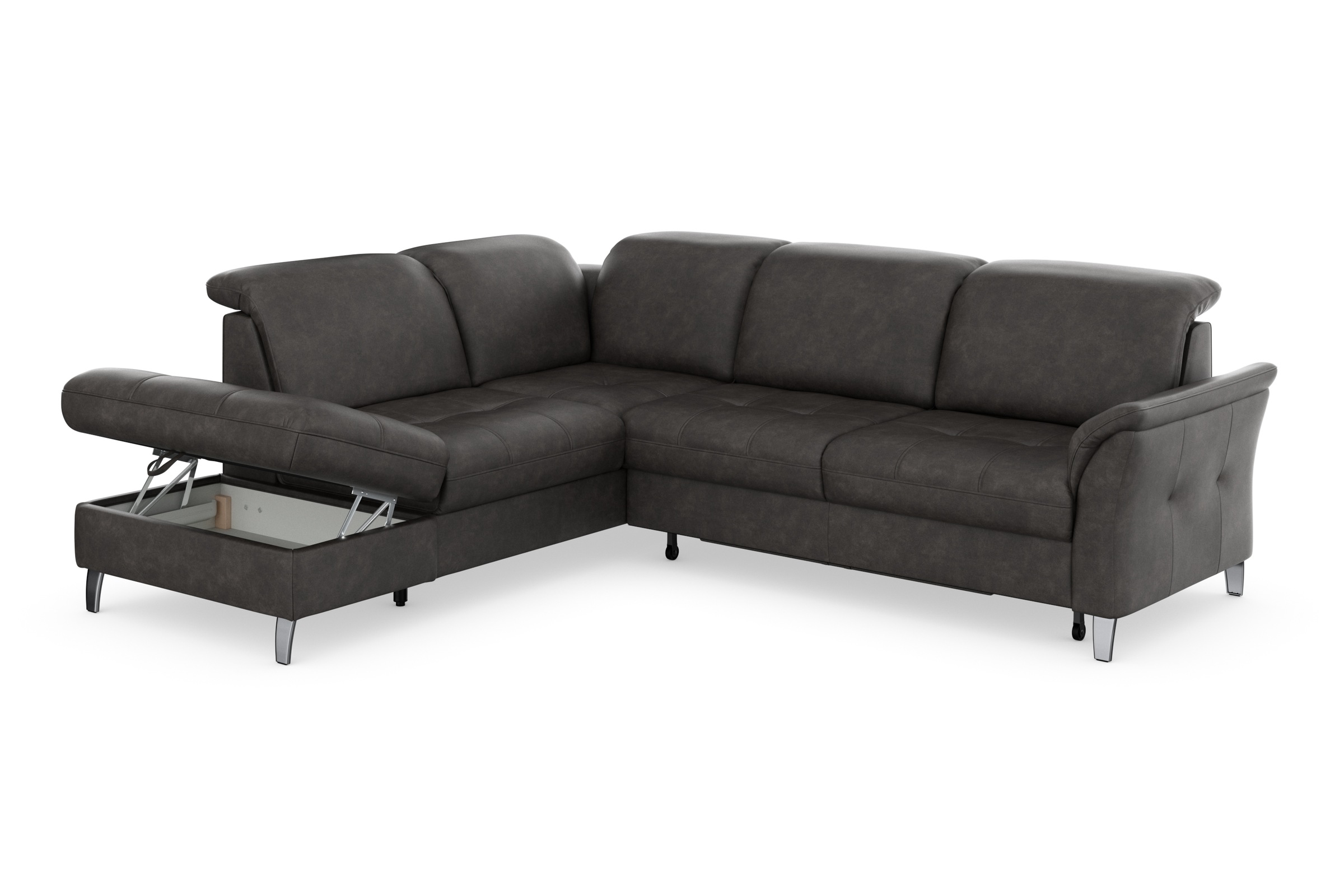sit&more Ecksofa »Maggiore L-Form«, wahlweise mit Kopfteilverstellung, Bettfunktion und Stauraum