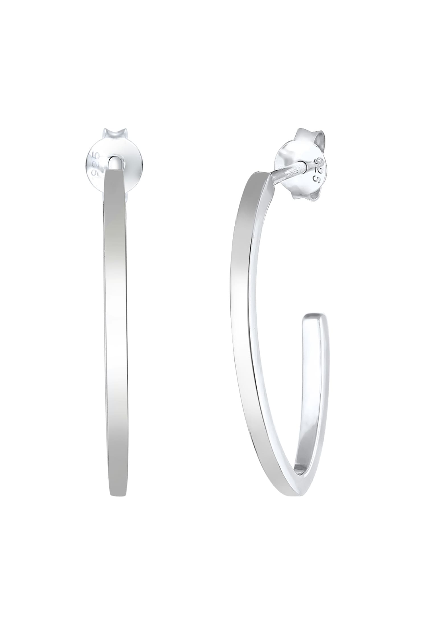 Elli Paar Creolen »Creolen Ohrstecker oval 925 Sterling Silber«