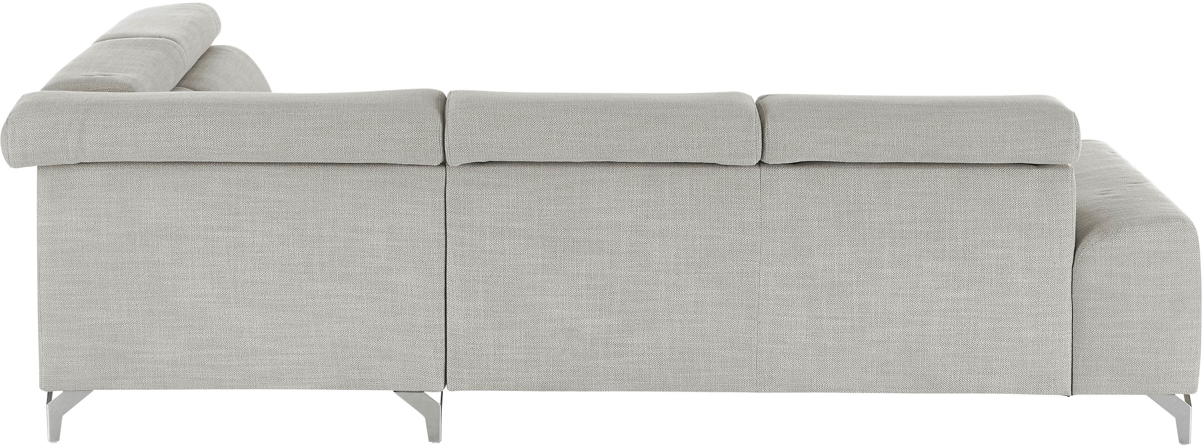 3C Candy Ecksofa »Greve Sofa immer mit manuelle Kopfteilverstellungen, modern, elegant« wahlweise motorischer Sitzvorzug, bequem und zeitlos, L-Form
